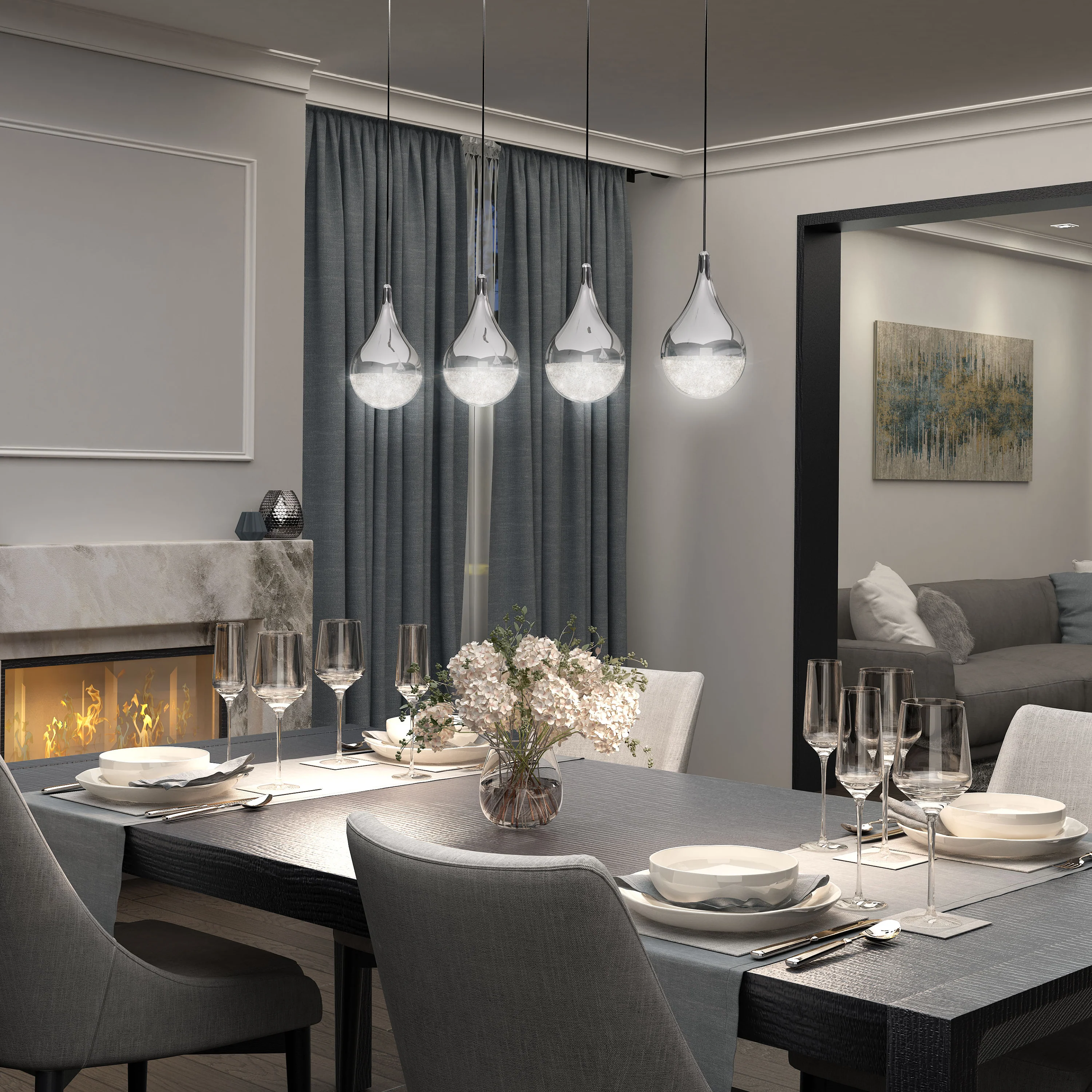 Glitzer 4-light LED pendant - Image 2