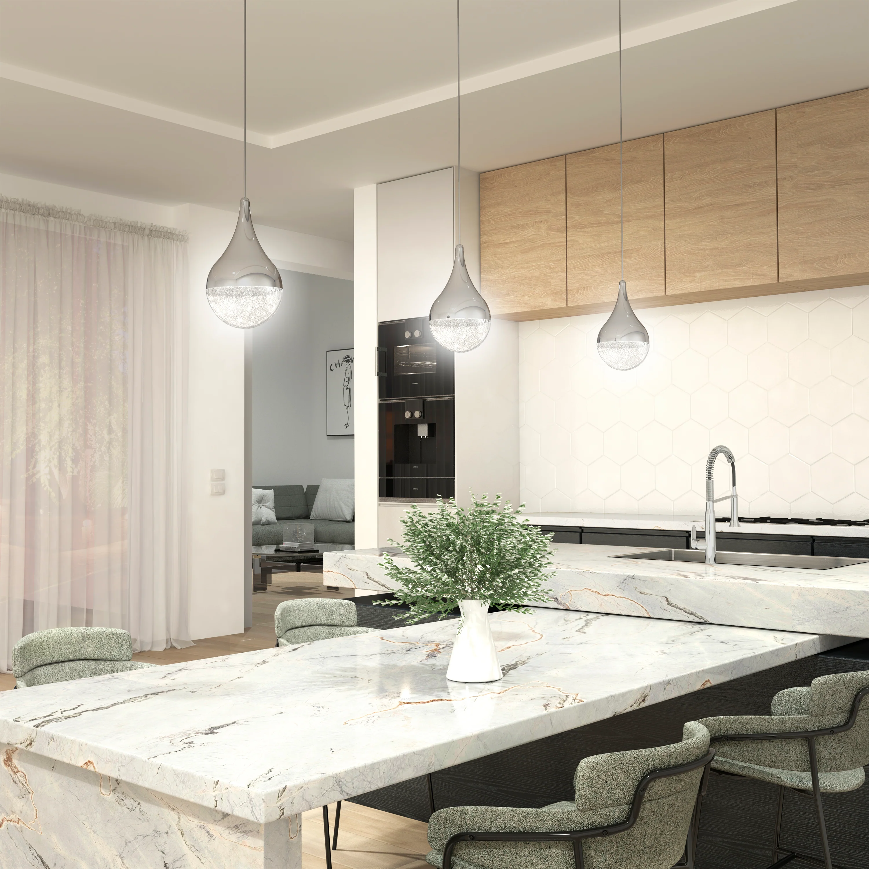Glitzer LED pendant light - Image 5