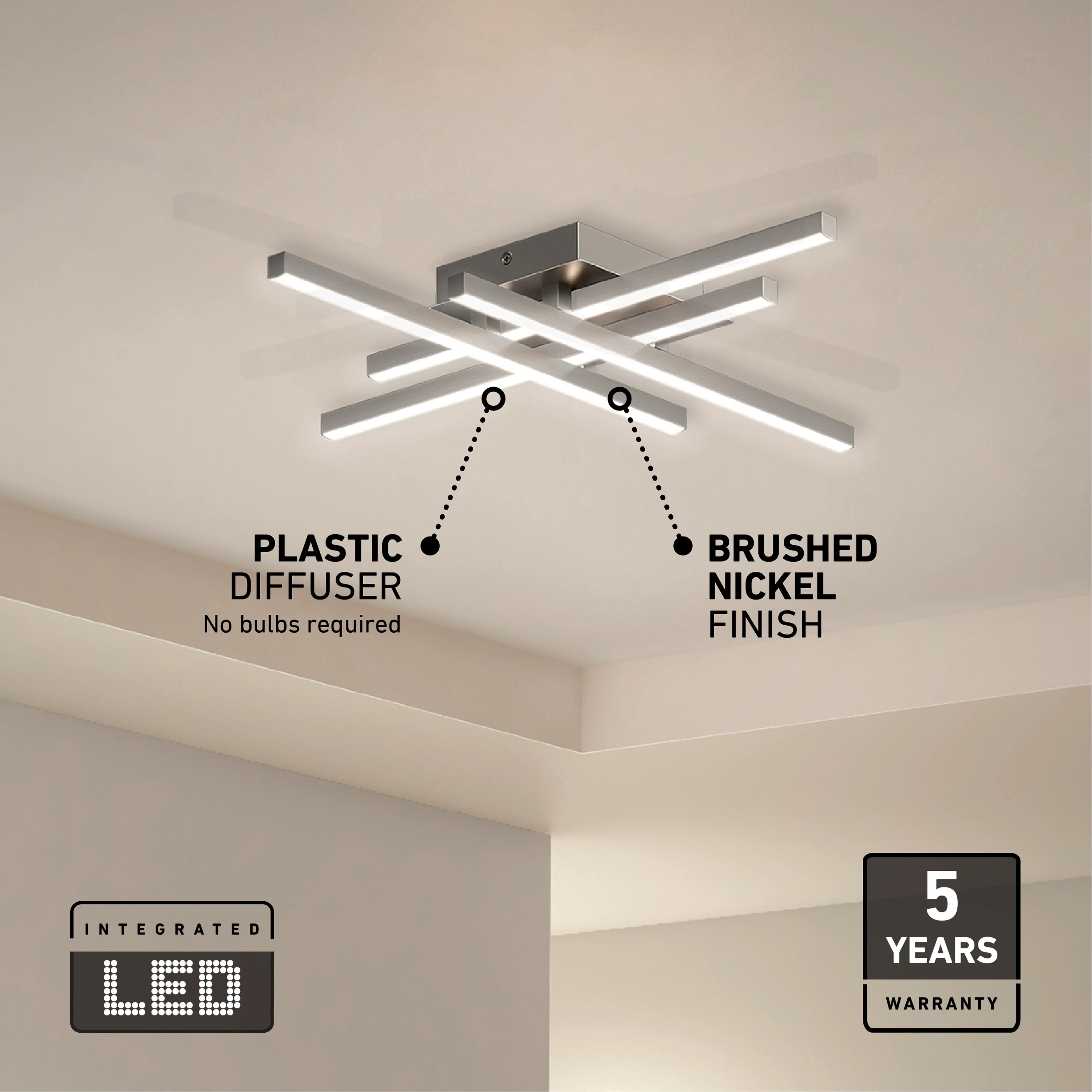 Grid 20 in. (51 cm) Modern LED Flush Mount Ceiling Light - Image 8
