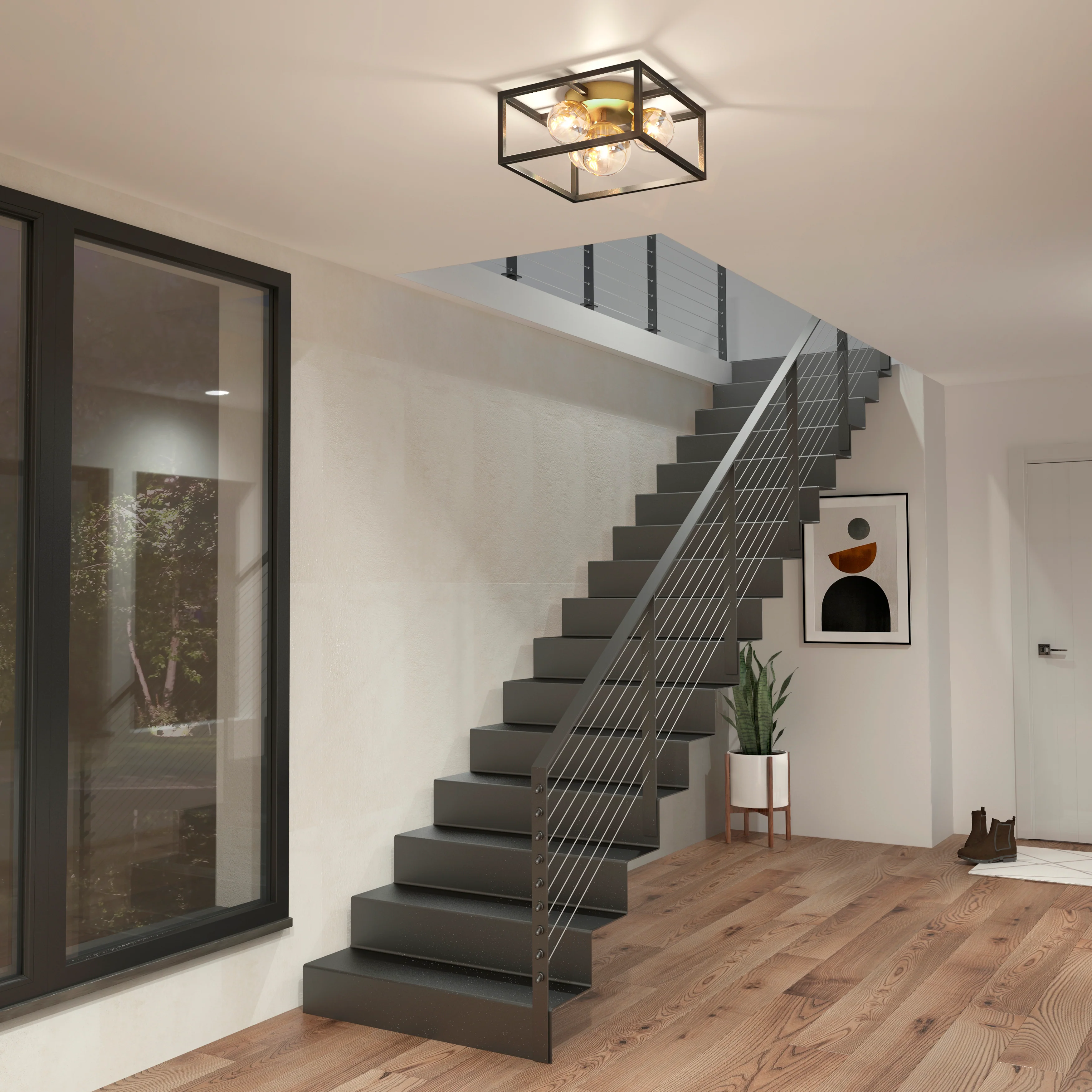 Griffintown 3-light 14 in. (36 cm) Modern LED Flush Mount Ceiling Light - Image 2