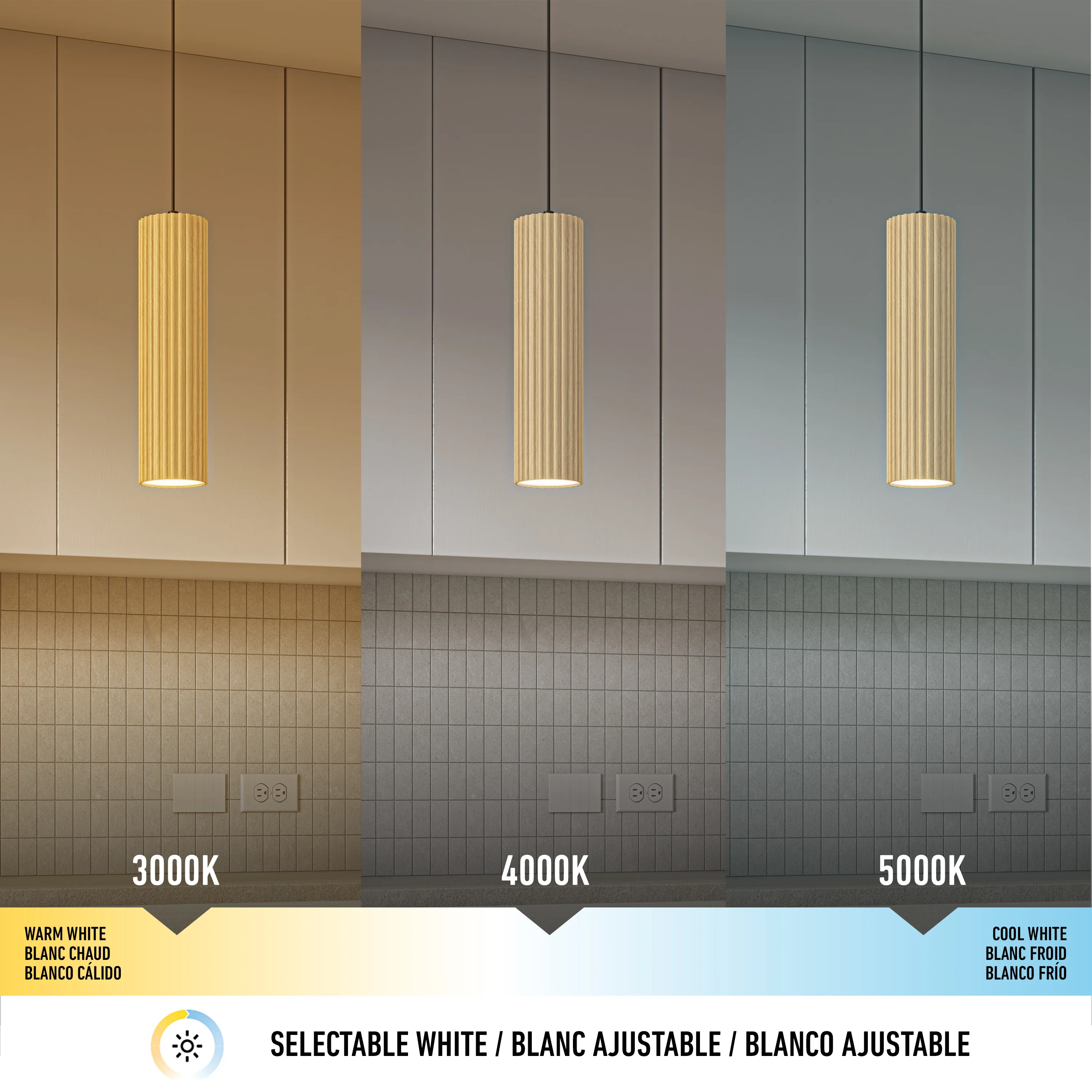 Groove LED modern pendant light 3 CCT - Image 23