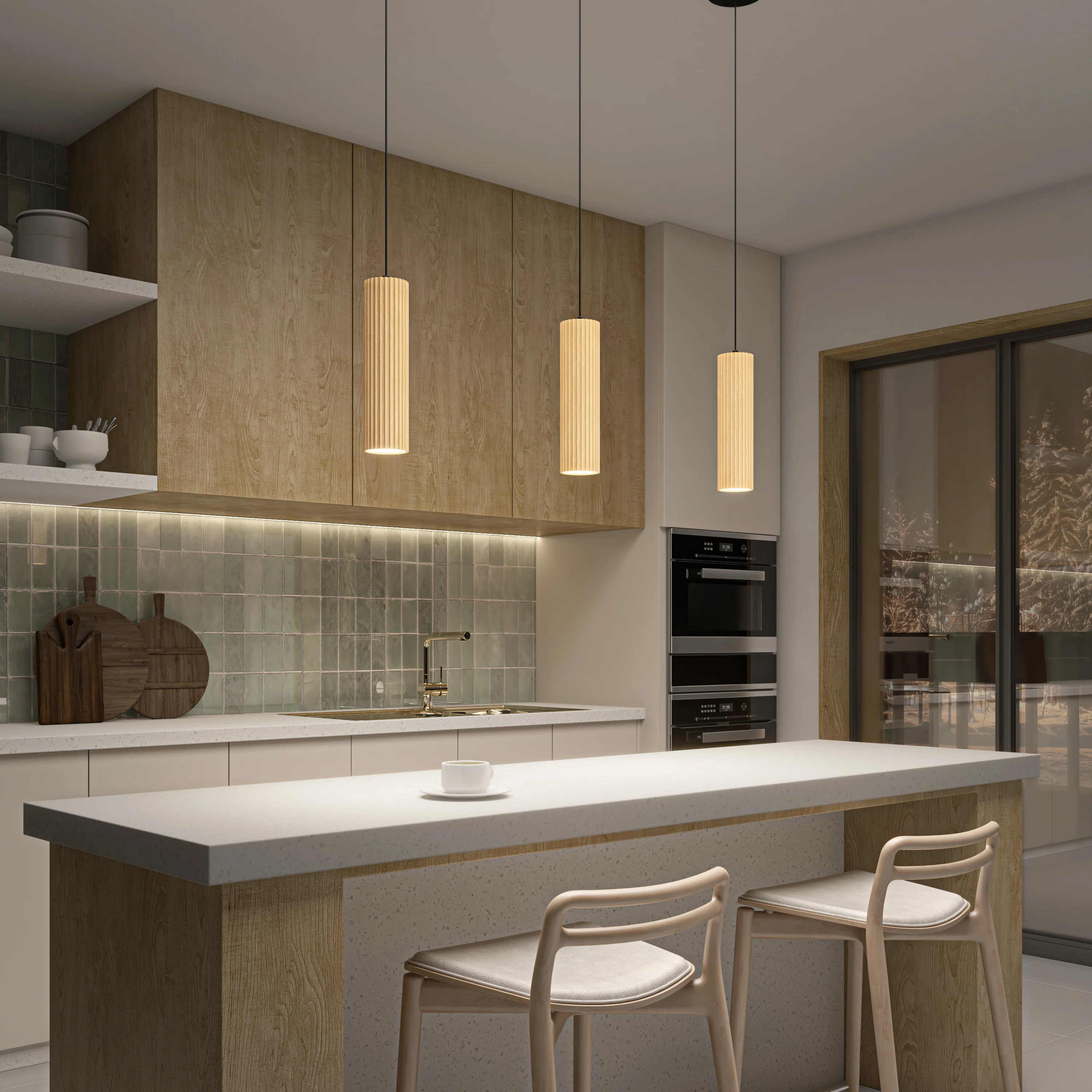 Groove LED modern pendant light 3 CCT - Image 24