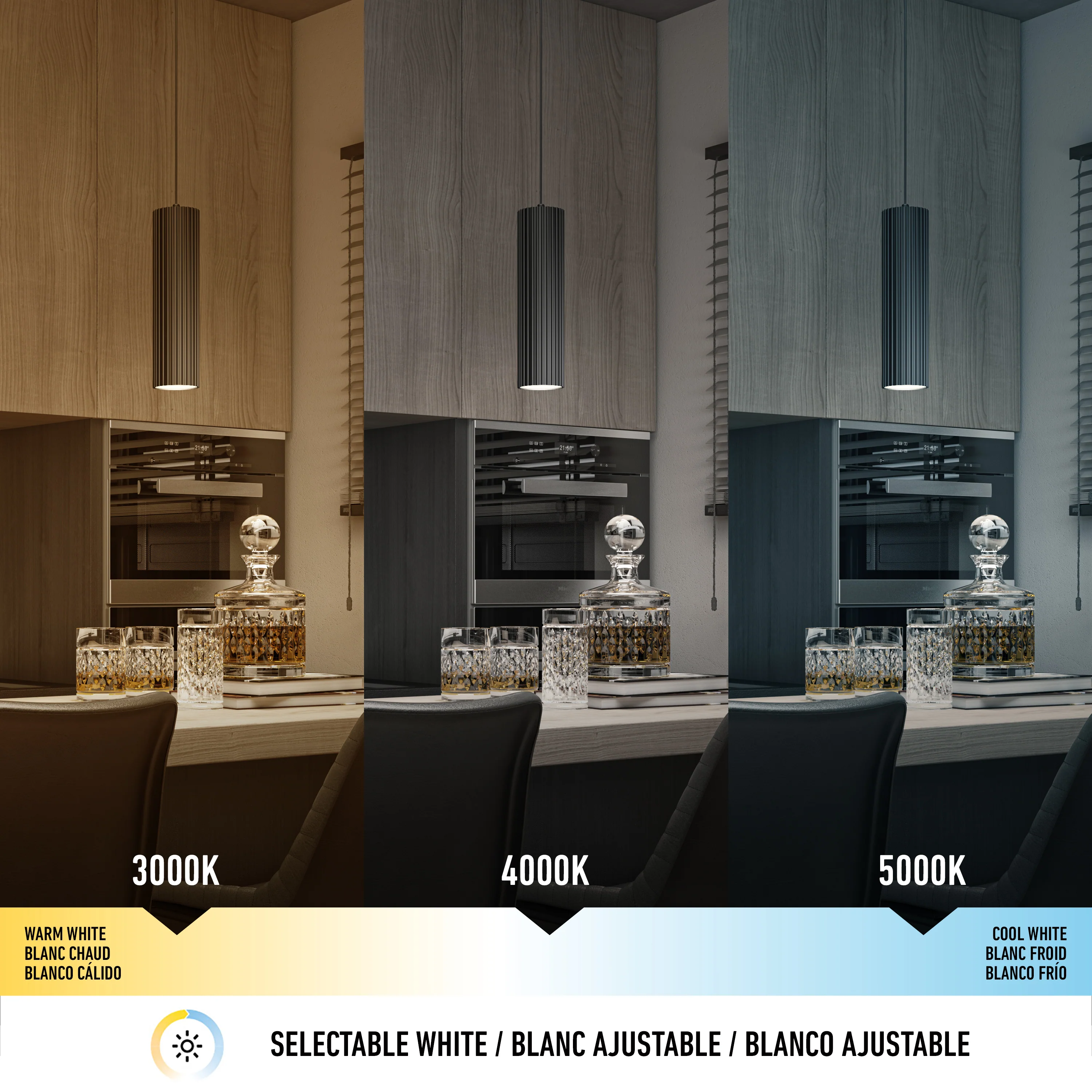 Groove LED modern pendant light 3 CCT - Image 7