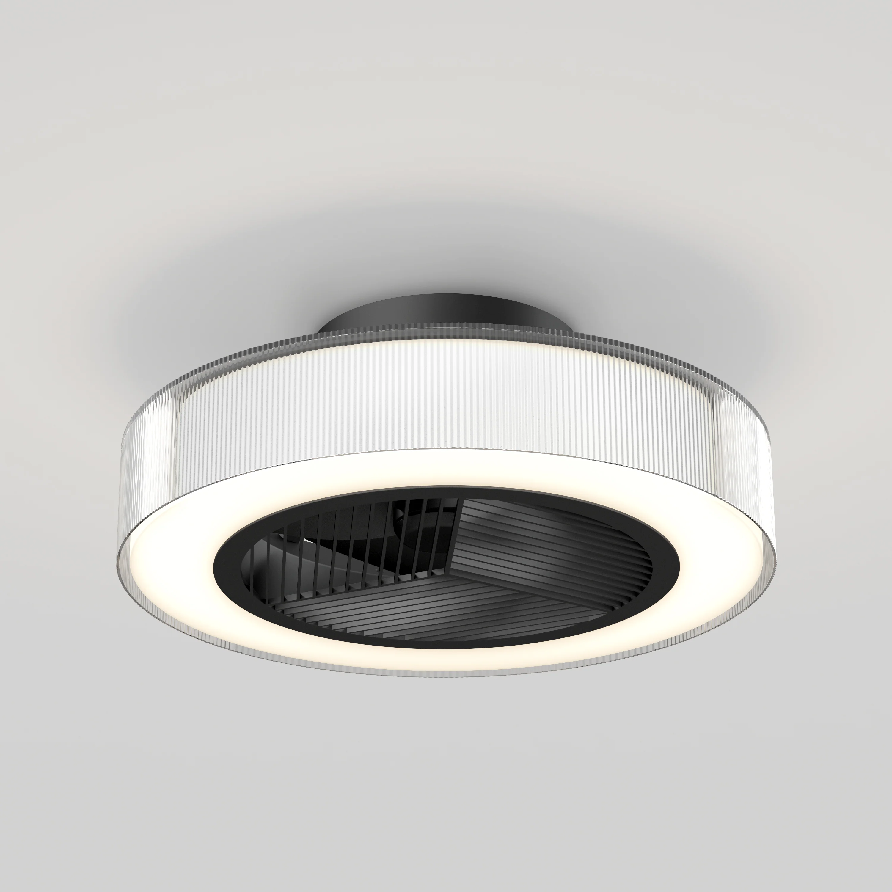 Groove 20 in. (51 cm) LED modern fandelier ceiling fan with light - includes remote