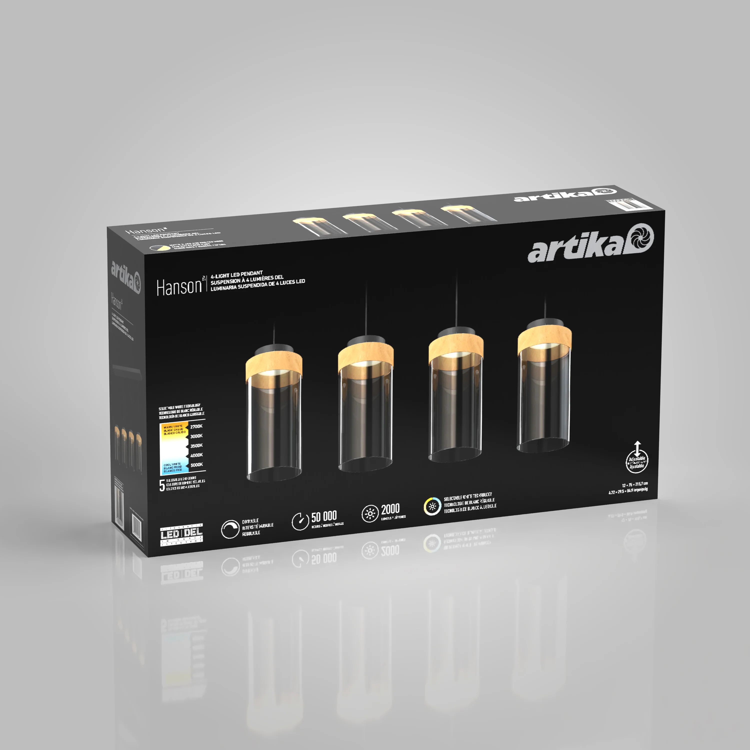Hanson 4-light LED pendant 5 CCT - Image 13