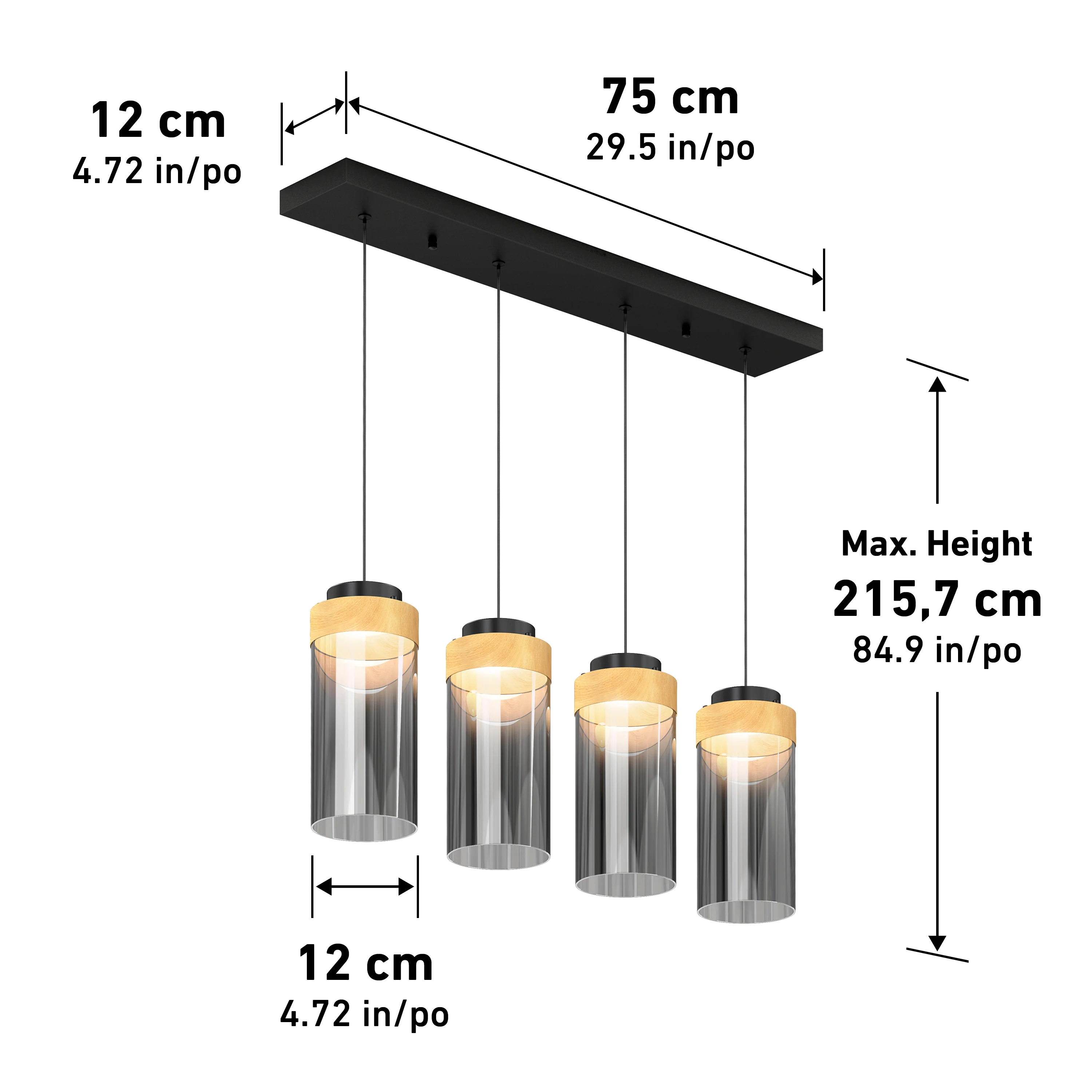Hanson 4-light LED pendant 5 CCT - Image 15