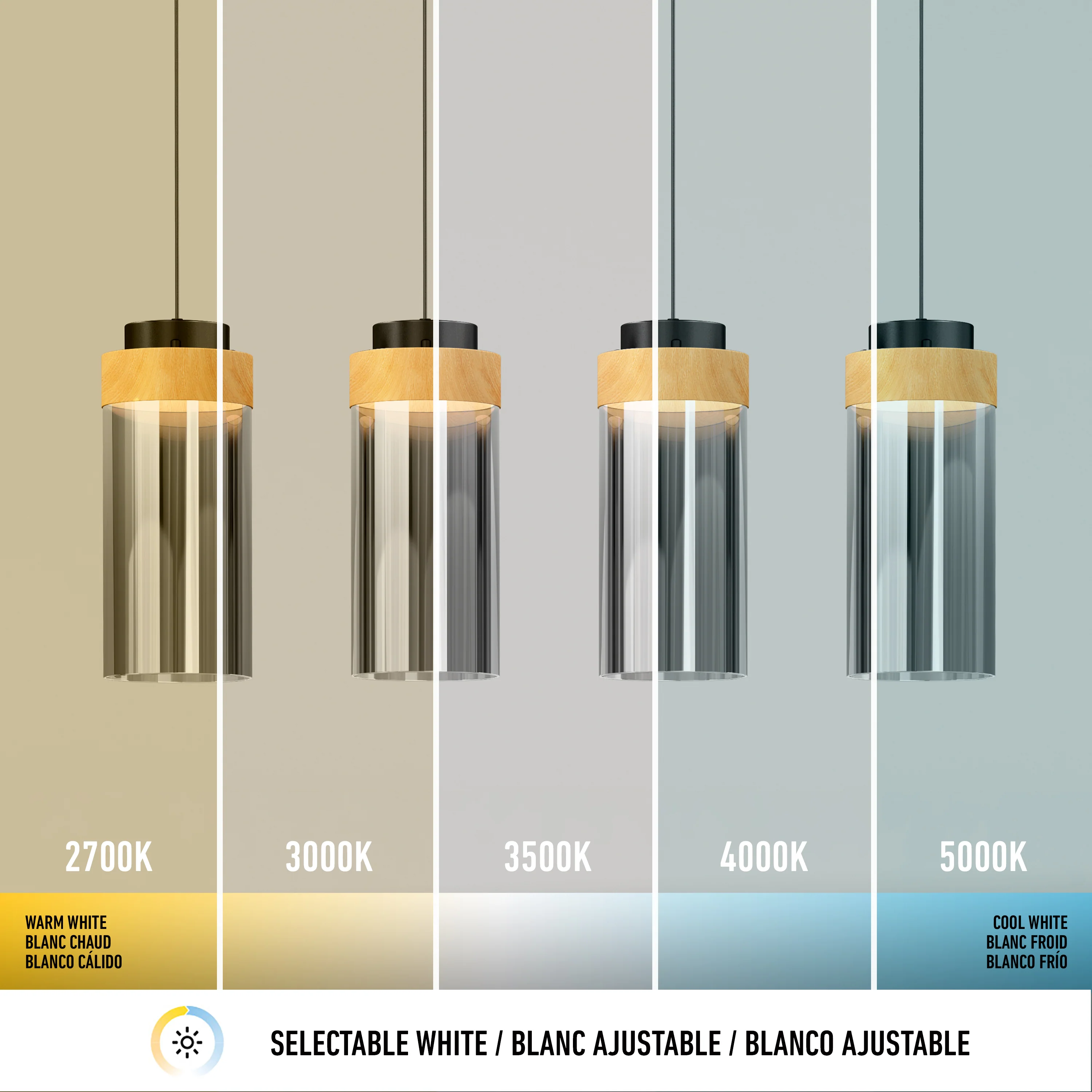 Hanson 4-light LED pendant 5 CCT - Image 9