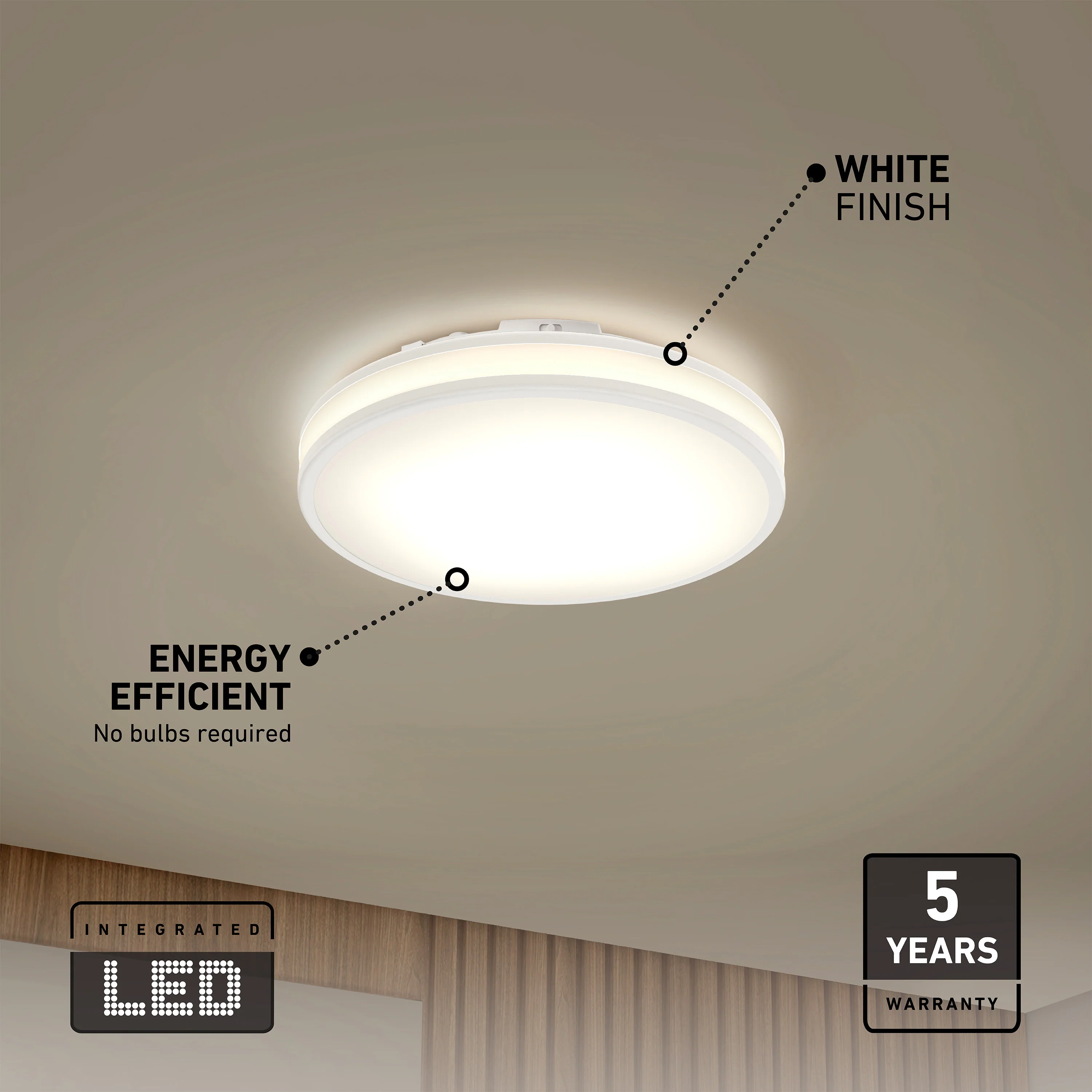 Hemisphere 15 in. LED flush mount light | Artika - Image 24