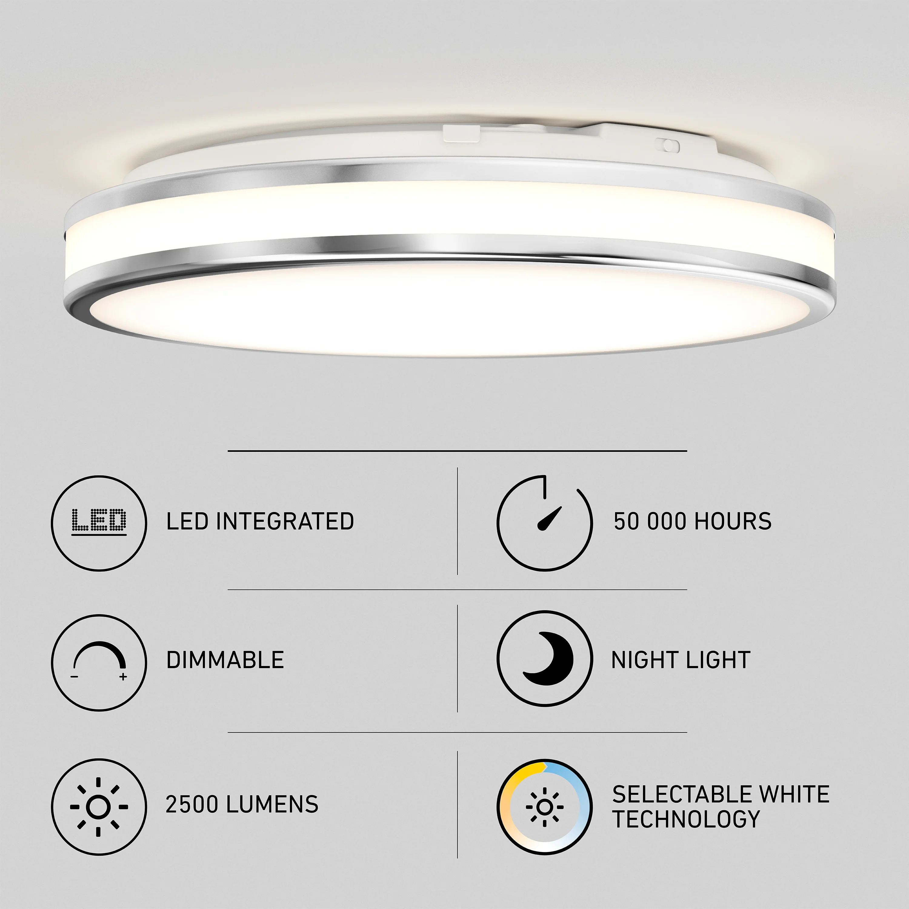 Hemisphere 15 in. LED flush mount light | Artika - Image 45