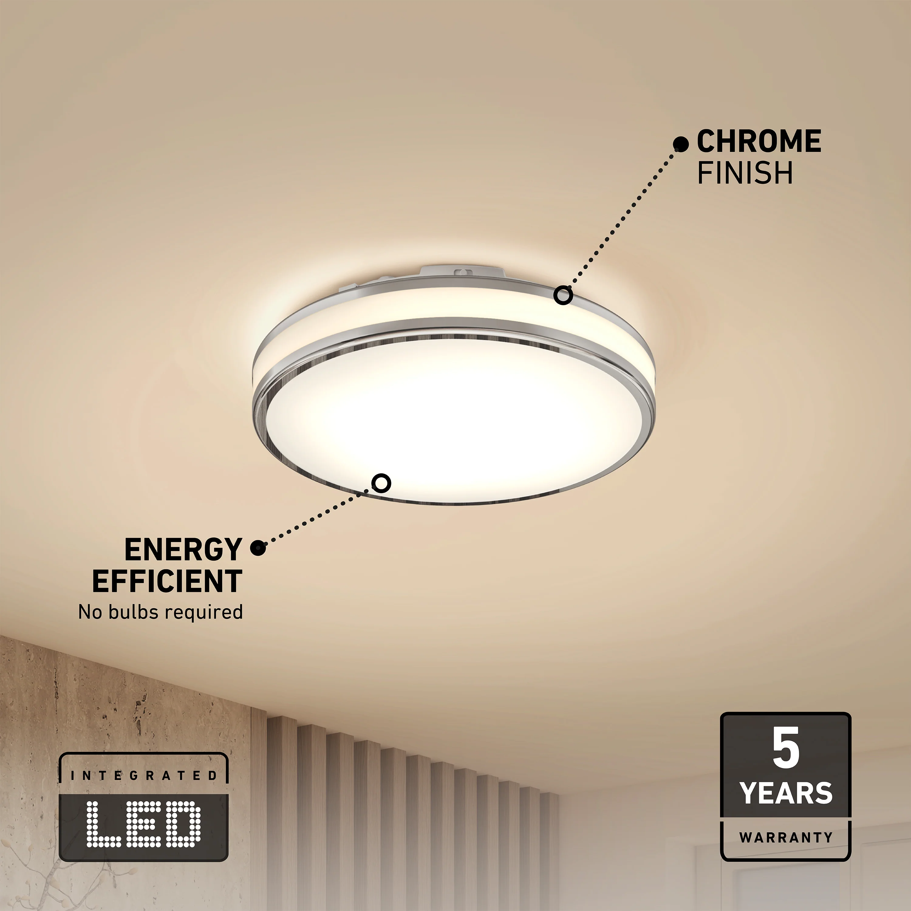 Hemisphere 15 in. LED flush mount light | Artika - Image 46