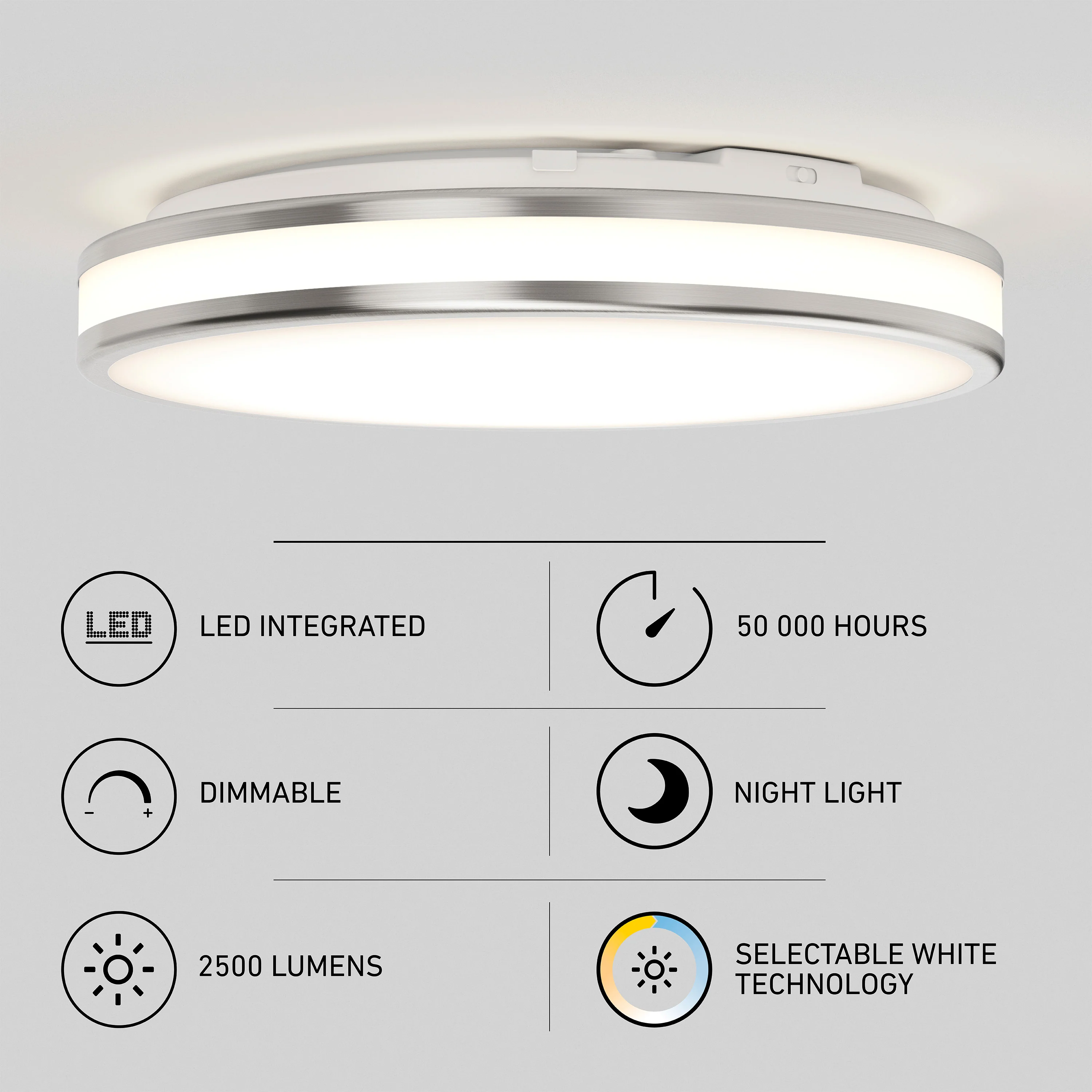 Hemisphere 15 in. LED flush mount light | Artika - Image 60