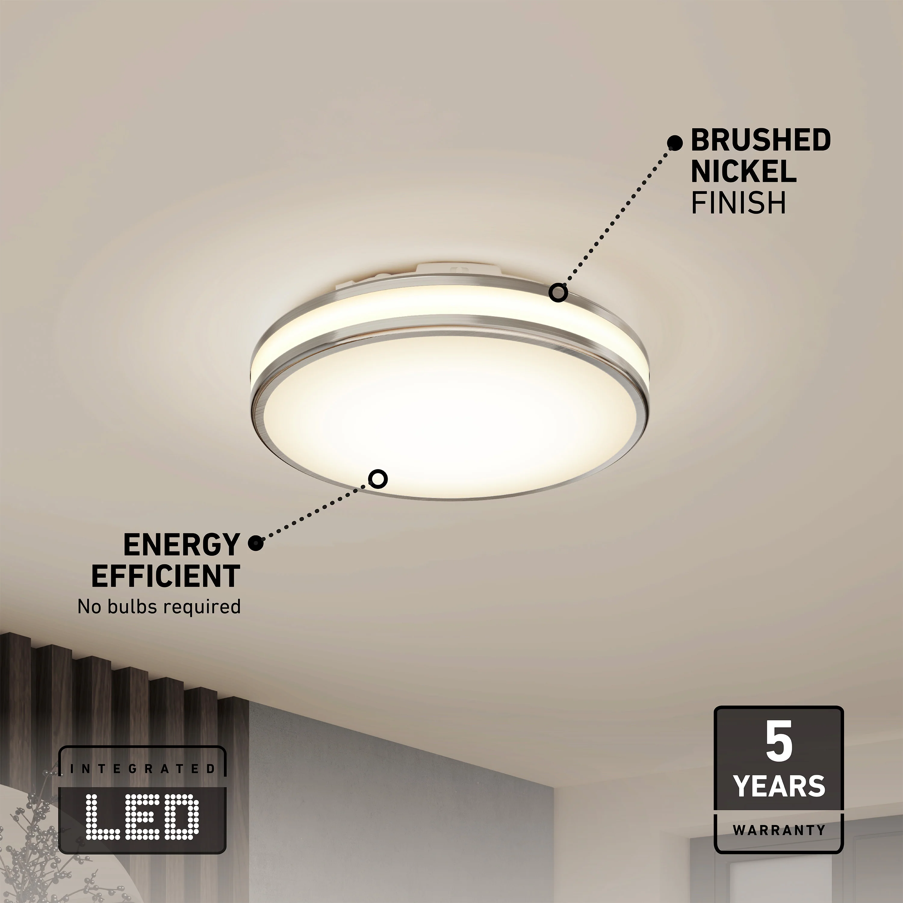 Hemisphere 15 in. LED flush mount light | Artika - Image 61