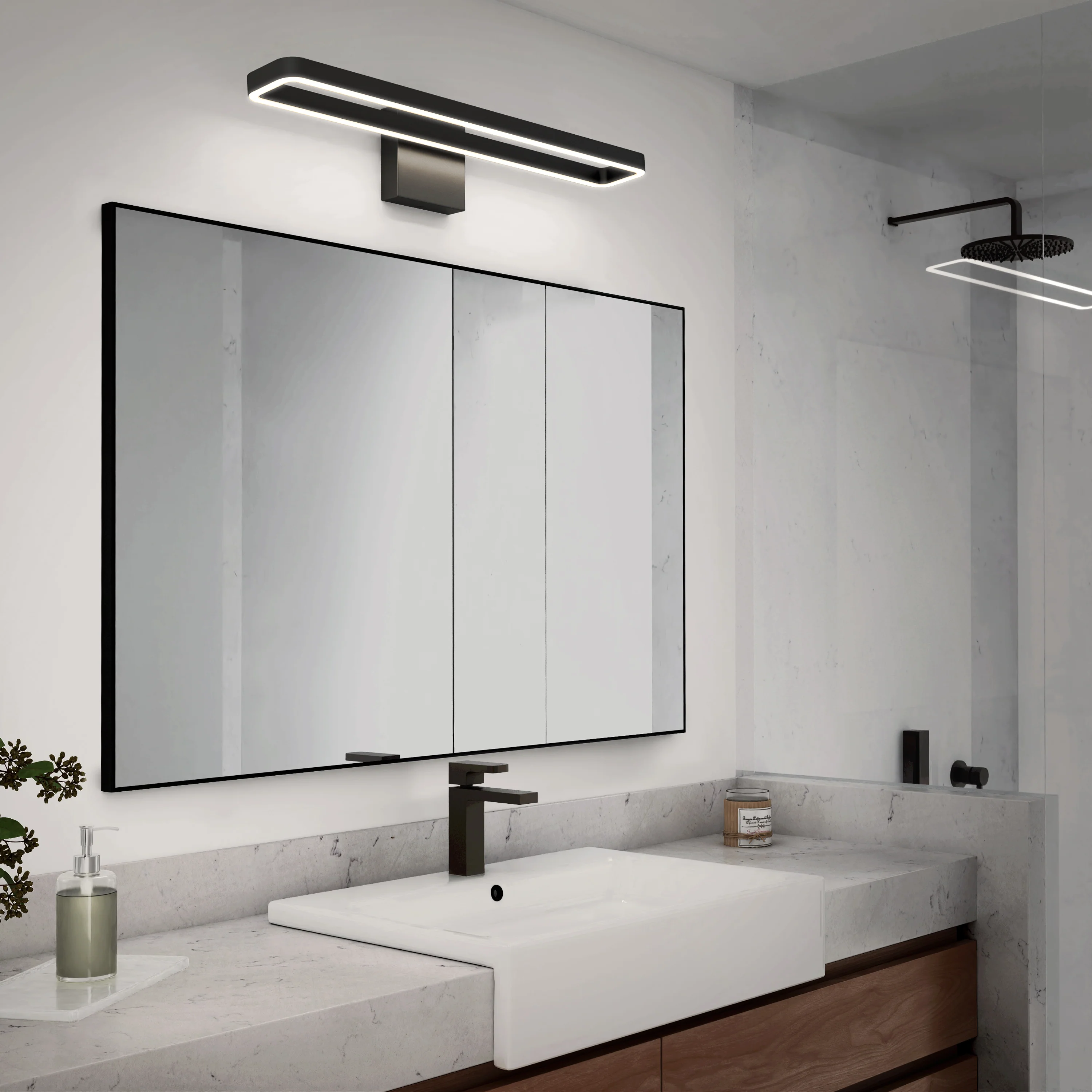 Hinge 27-in (69 cm) Integrated LED 3-CCT Vanity Light Bar for Bathroom - Image 10
