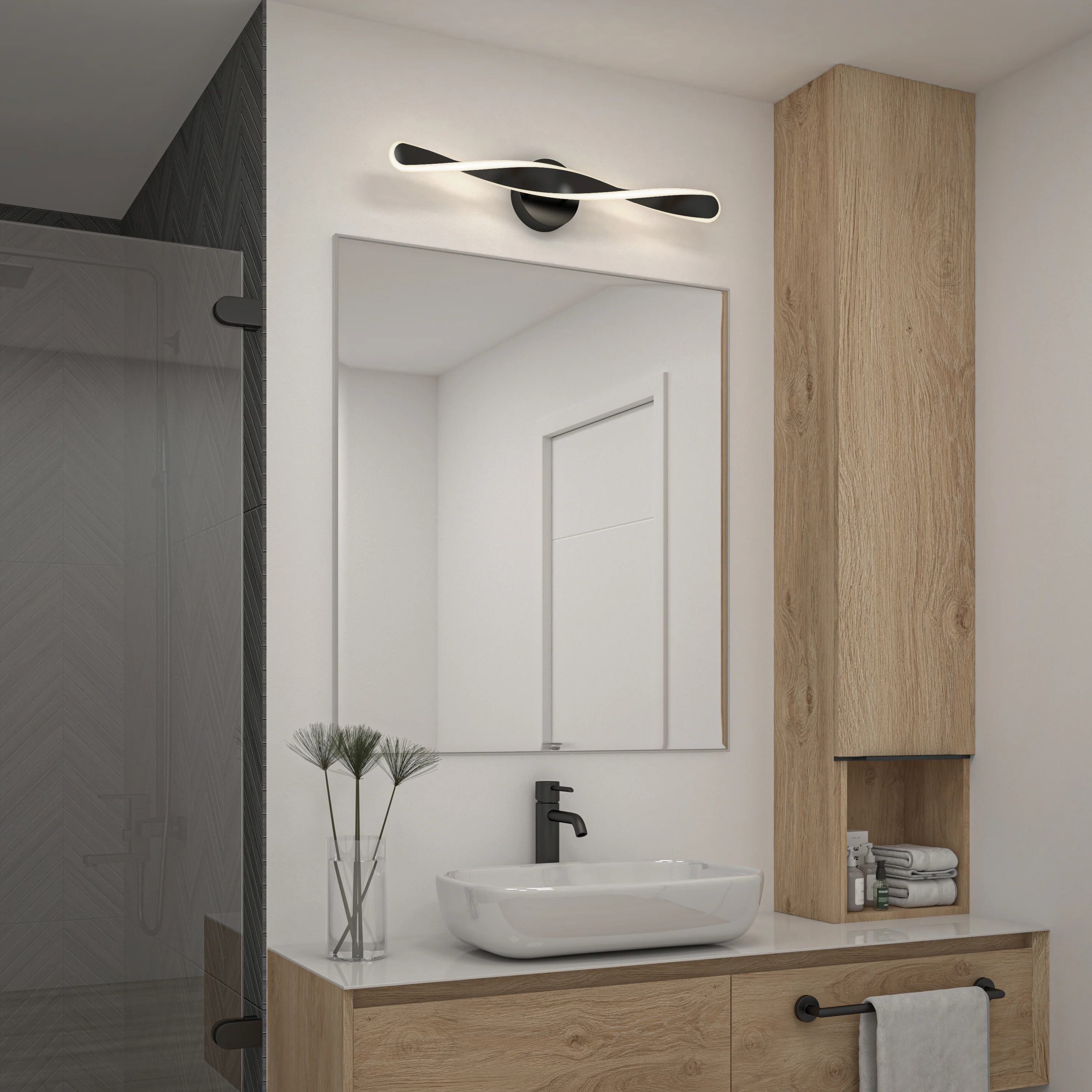 Finley 28-in (70 cm) Integrated LED 3-CCT Vanity Light Bar for Bathroom - Image 11