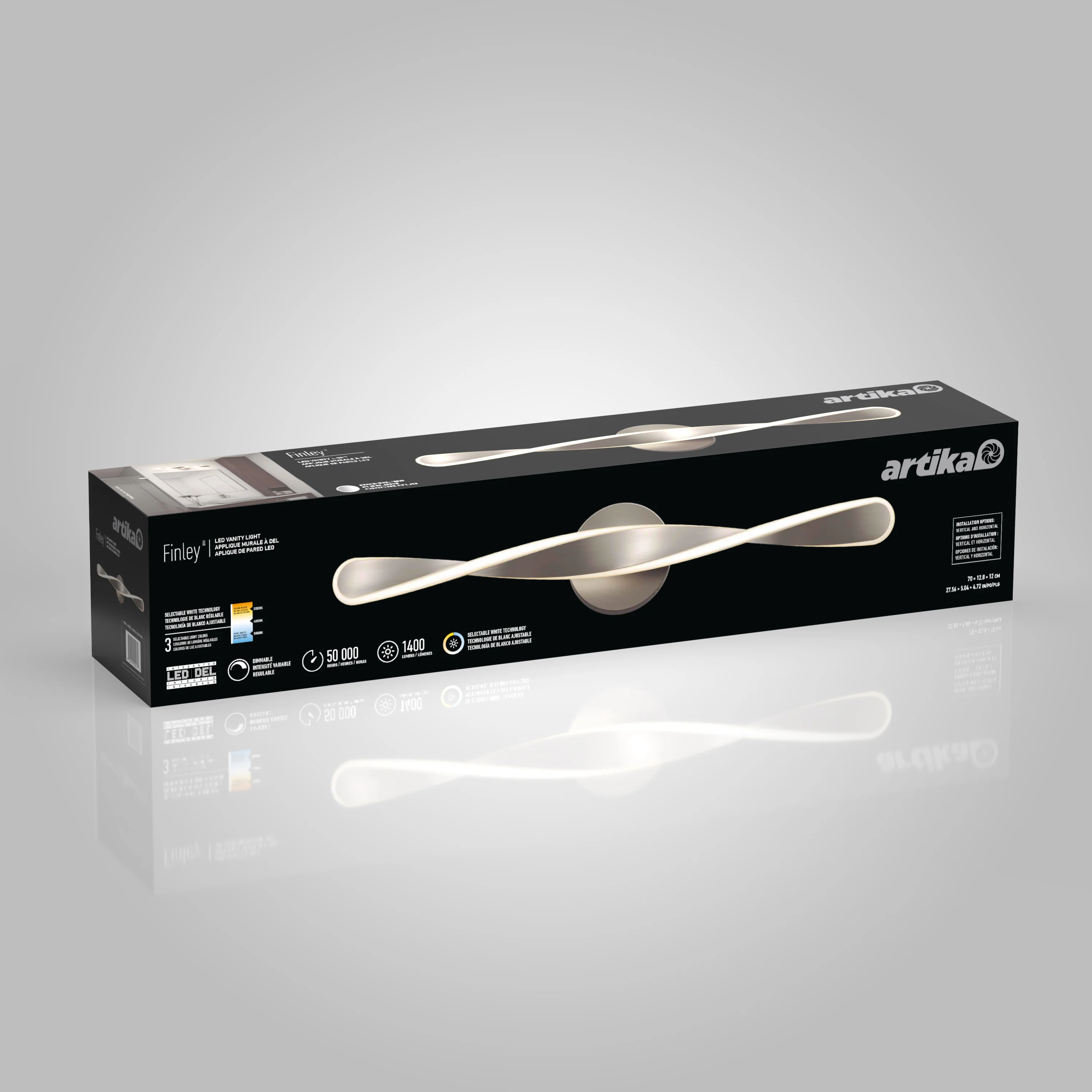Finley 28-in (70 cm) Integrated LED 3-CCT Vanity Light Bar for Bathroom - Image 28