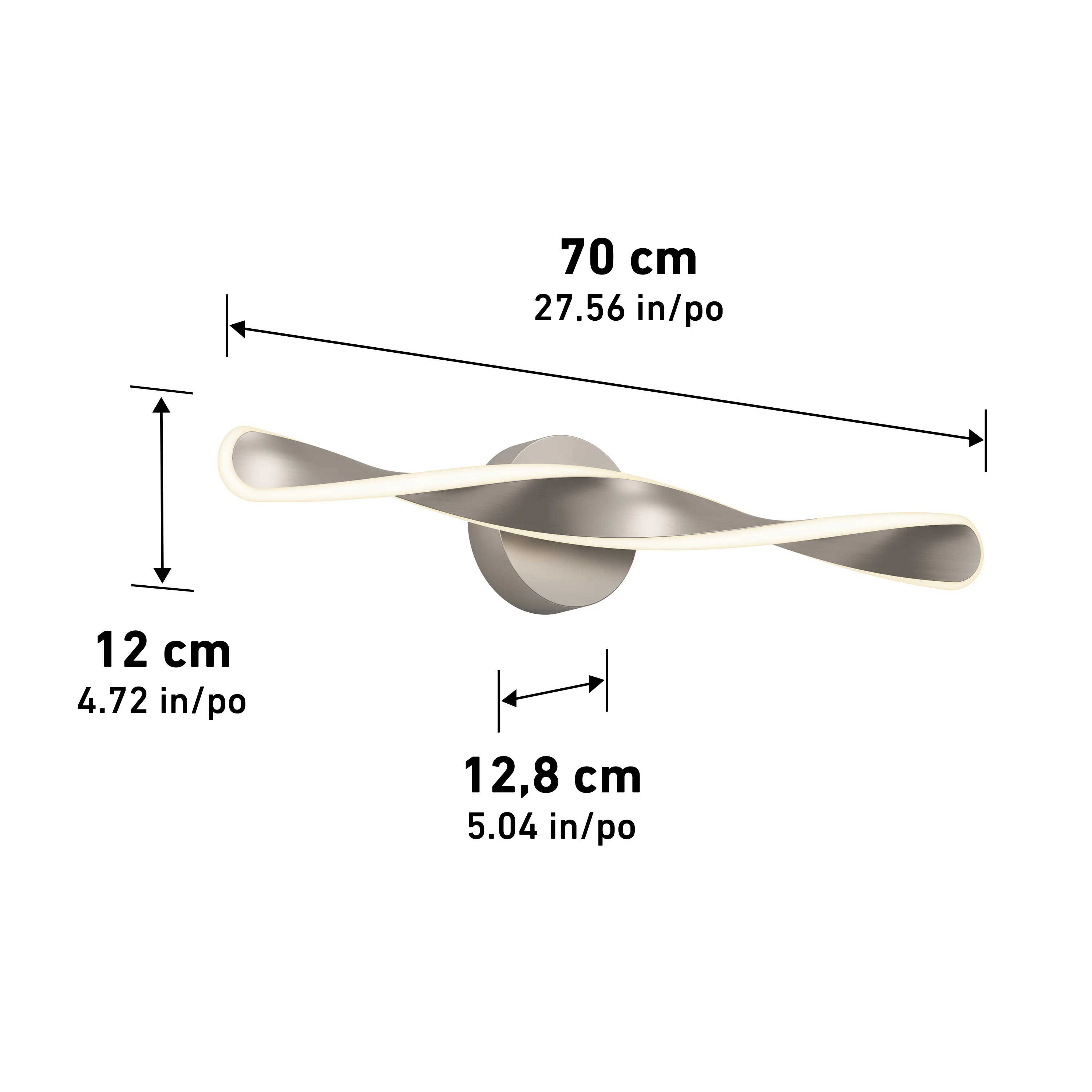 Finley 28-in (70 cm) Integrated LED 3-CCT Vanity Light Bar for Bathroom - Image 30