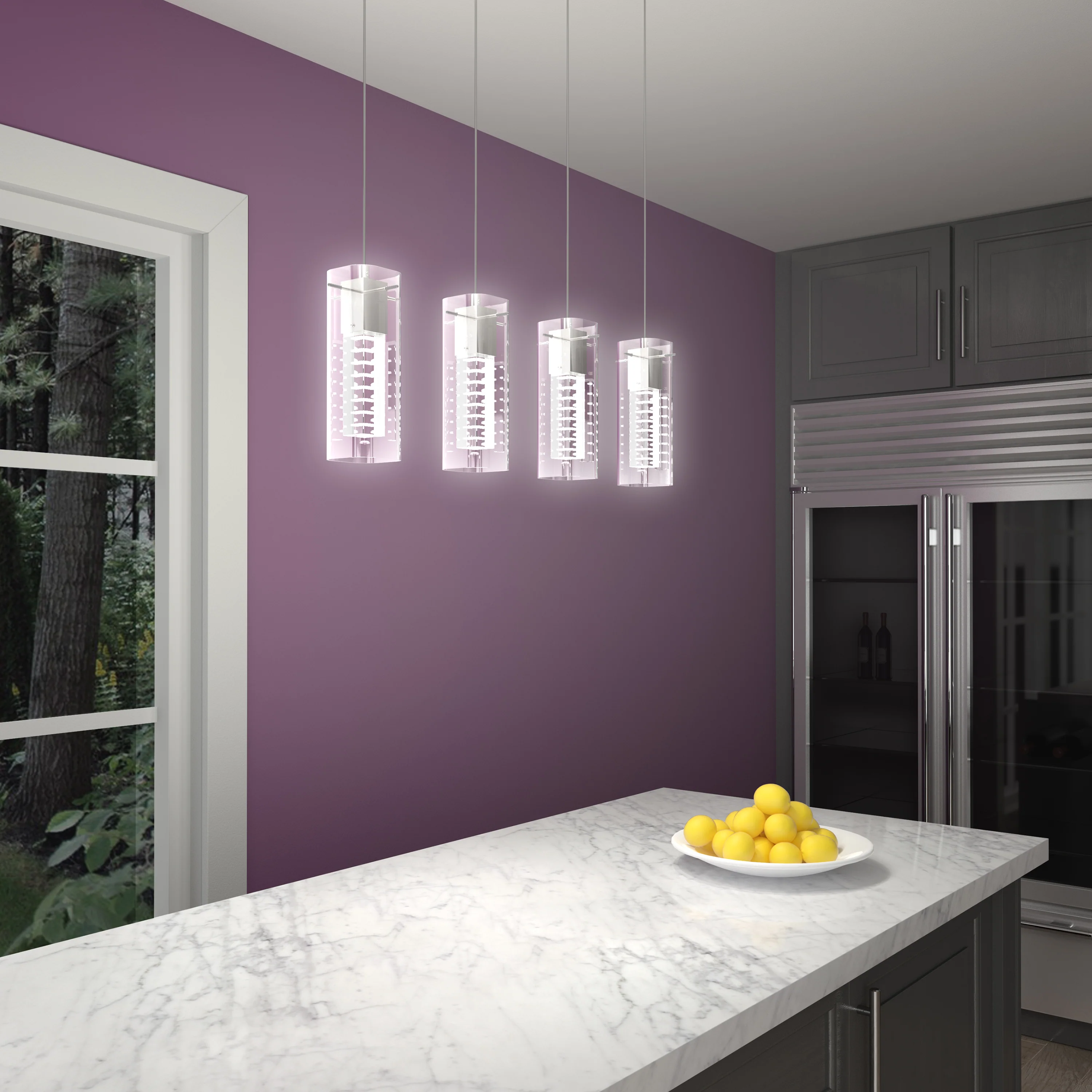 Hologram 4-light LED pendant - Image 5