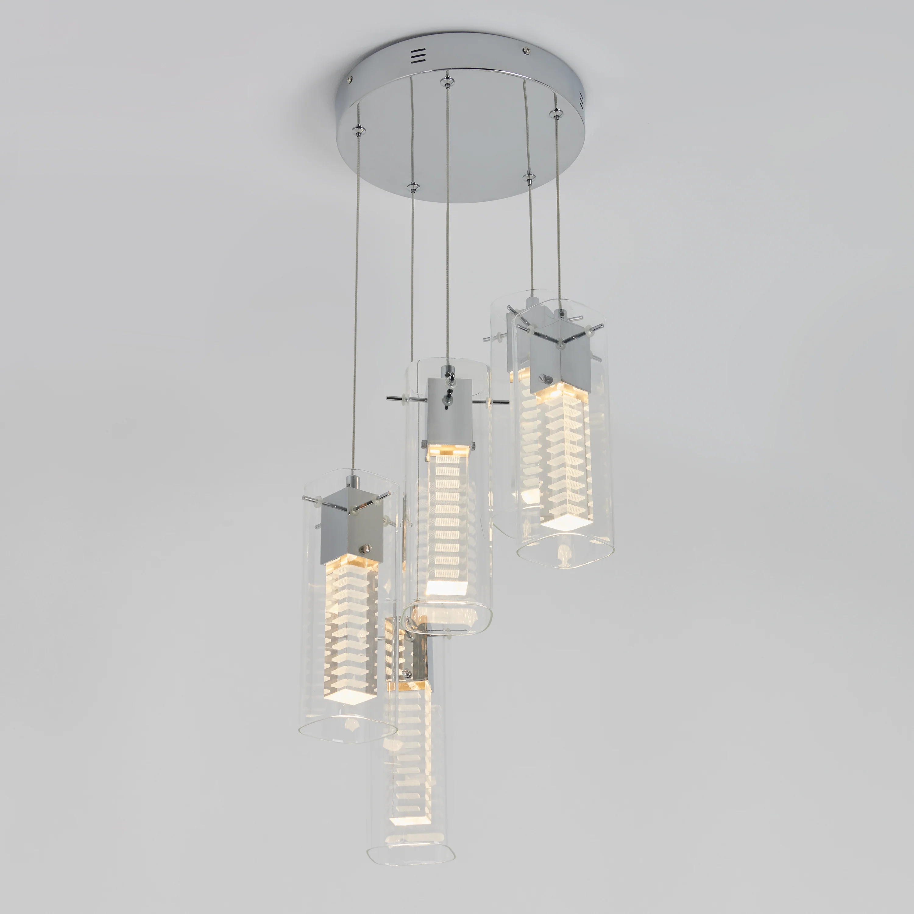 Hologram 5-light LED pendant