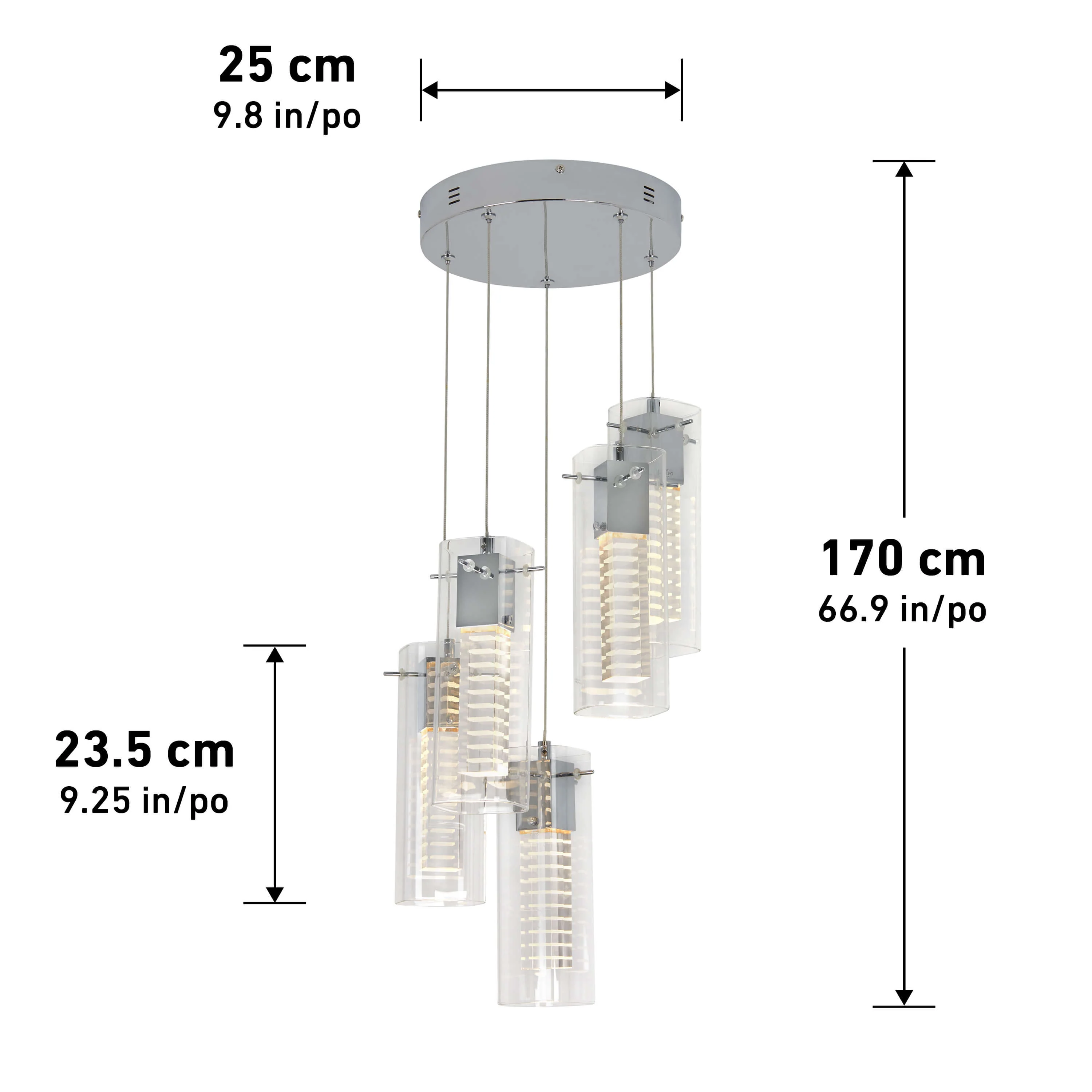 Hologram 5-light LED pendant - Image 10