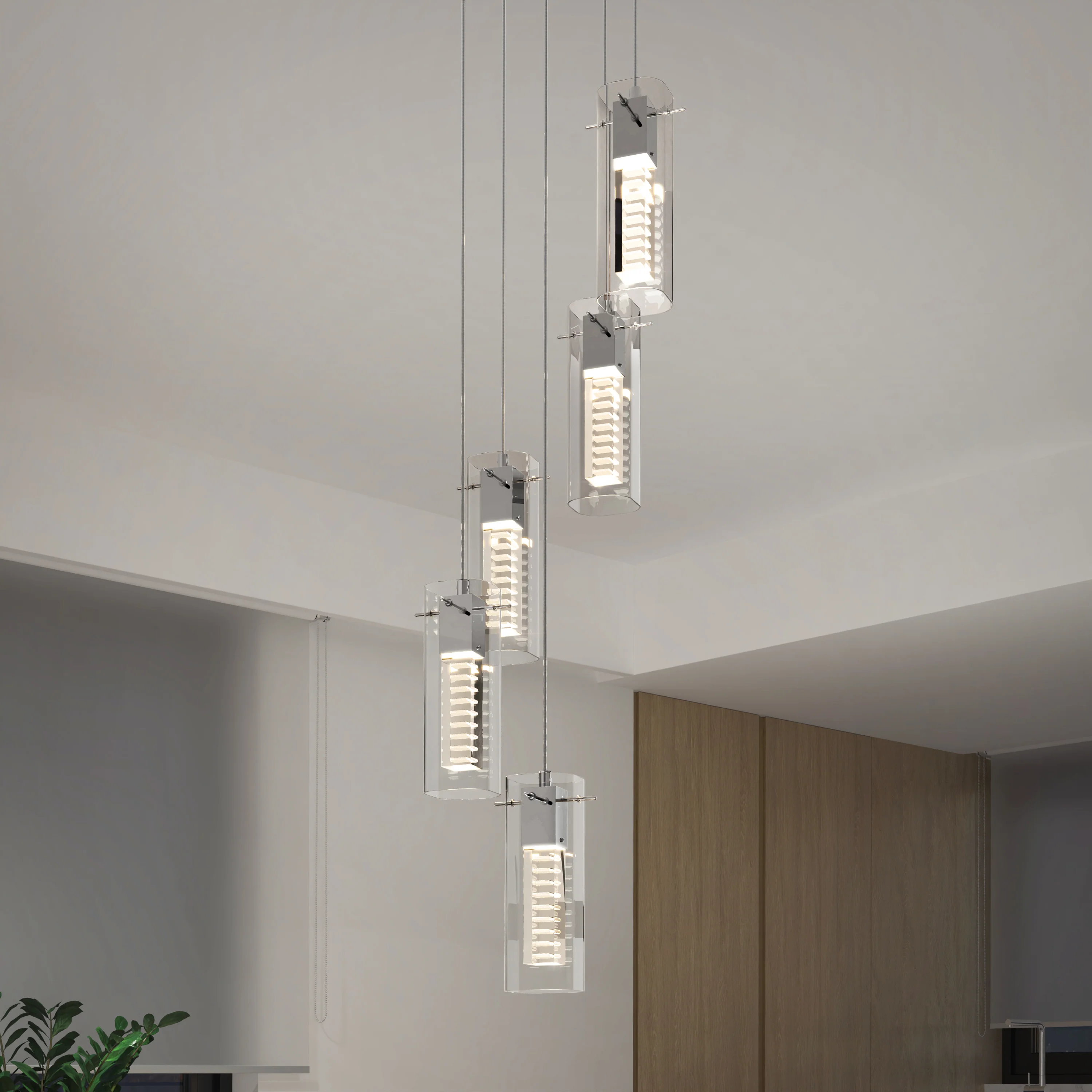 Hologram 5-light LED pendant - Image 7