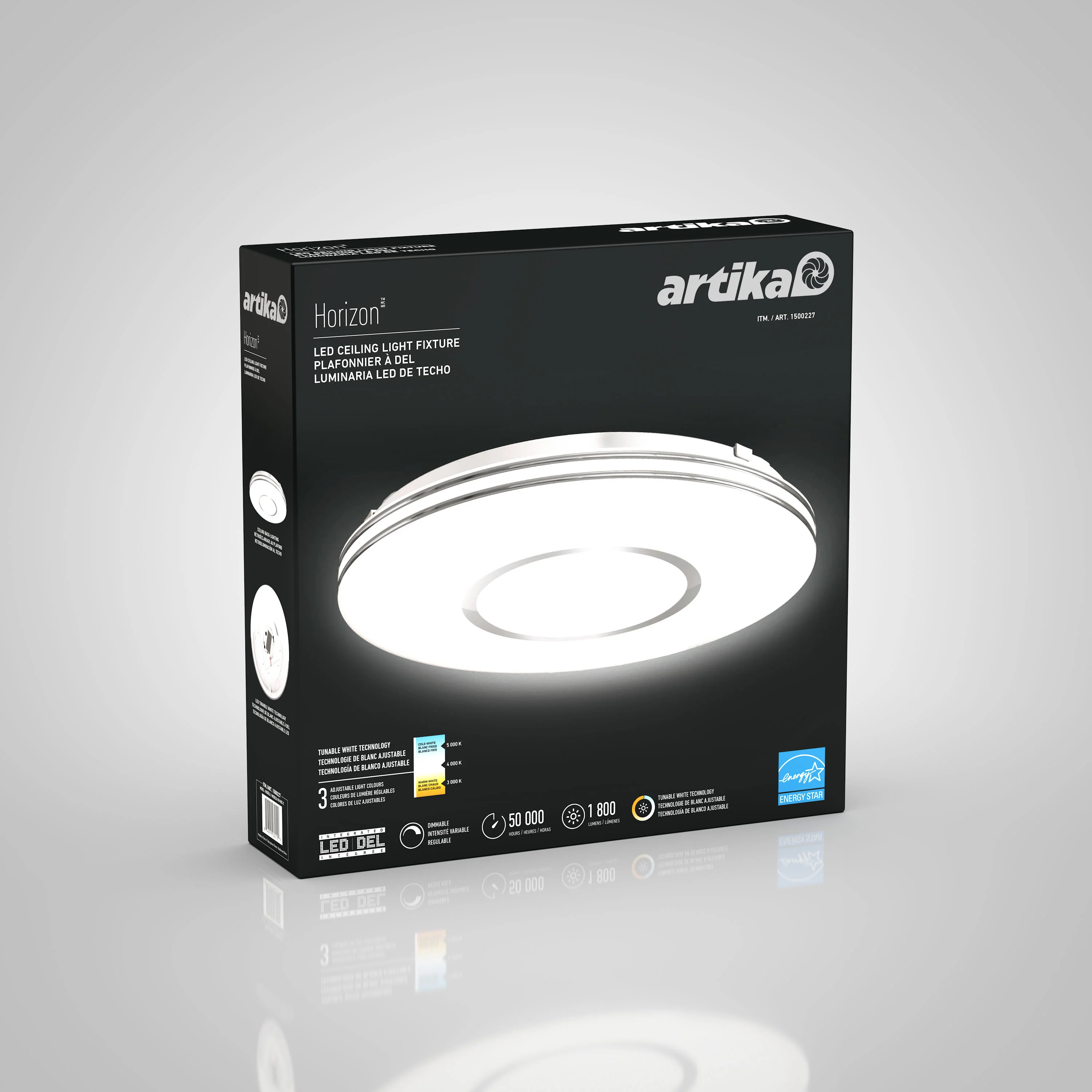 Horizon 13 in. (33 cm) LED Flush Mount Ceiling Light 3 CCT - Image 10