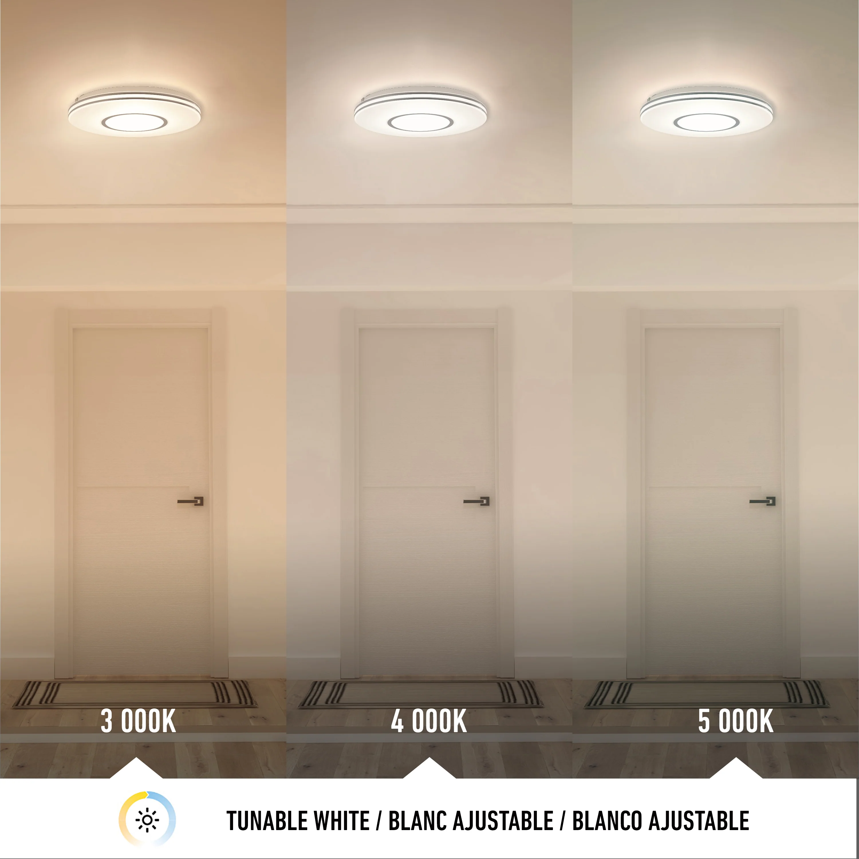 Horizon 13 in. (33 cm) LED Flush Mount Ceiling Light 3 CCT - Image 9