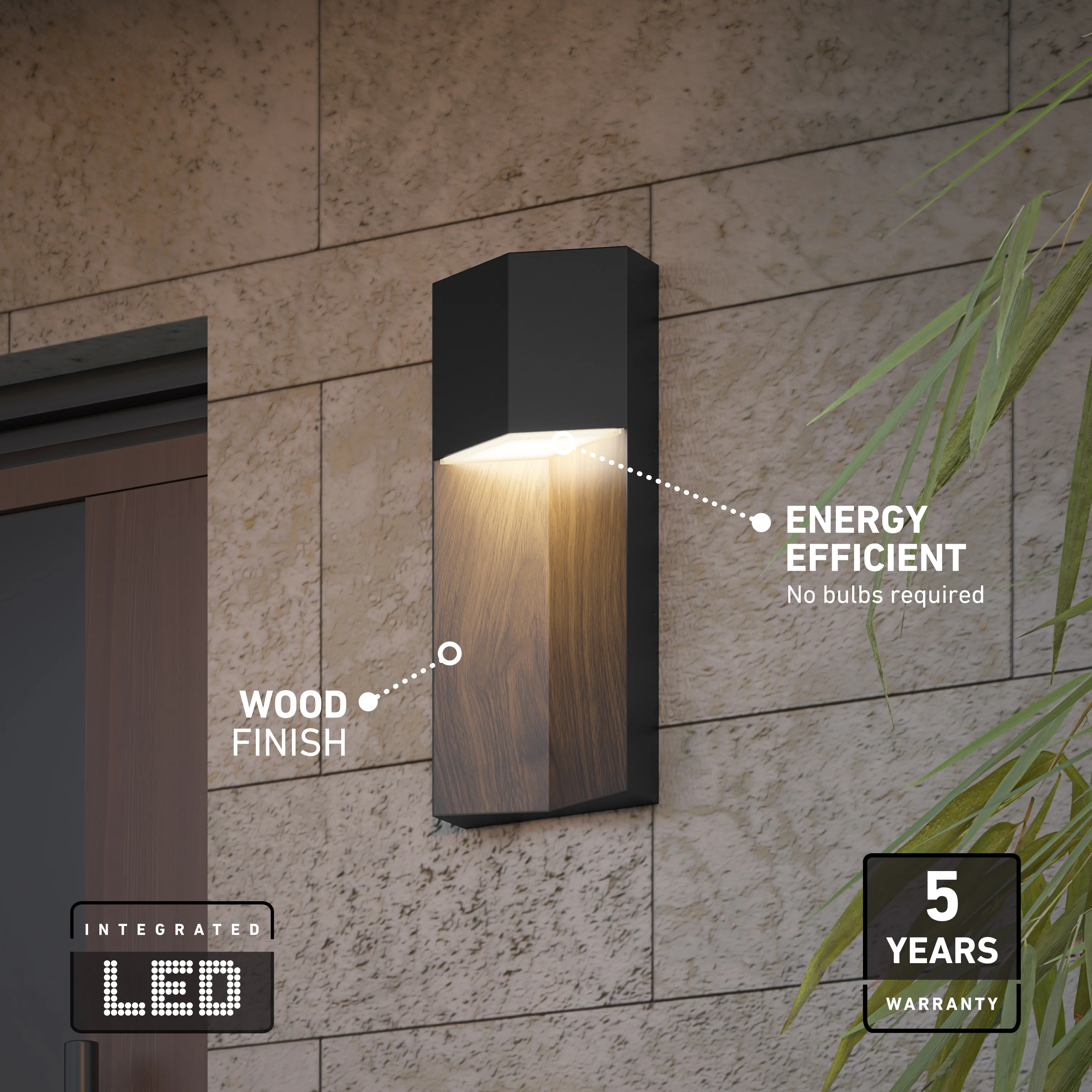 Howel modern LED indoor-outdoor wall light 5 CCT - Image 12