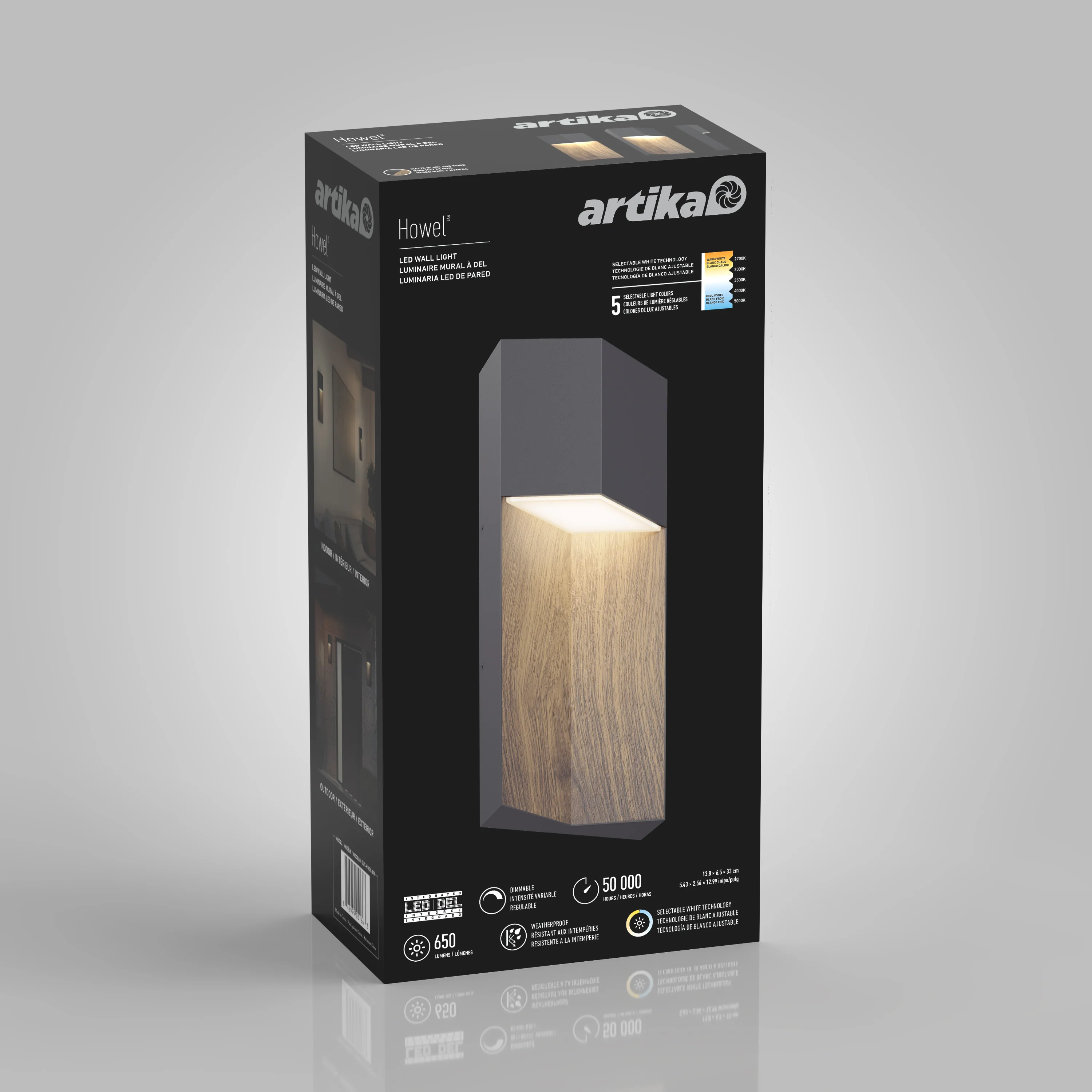 Howel modern LED indoor-outdoor wall light 5 CCT - Image 13
