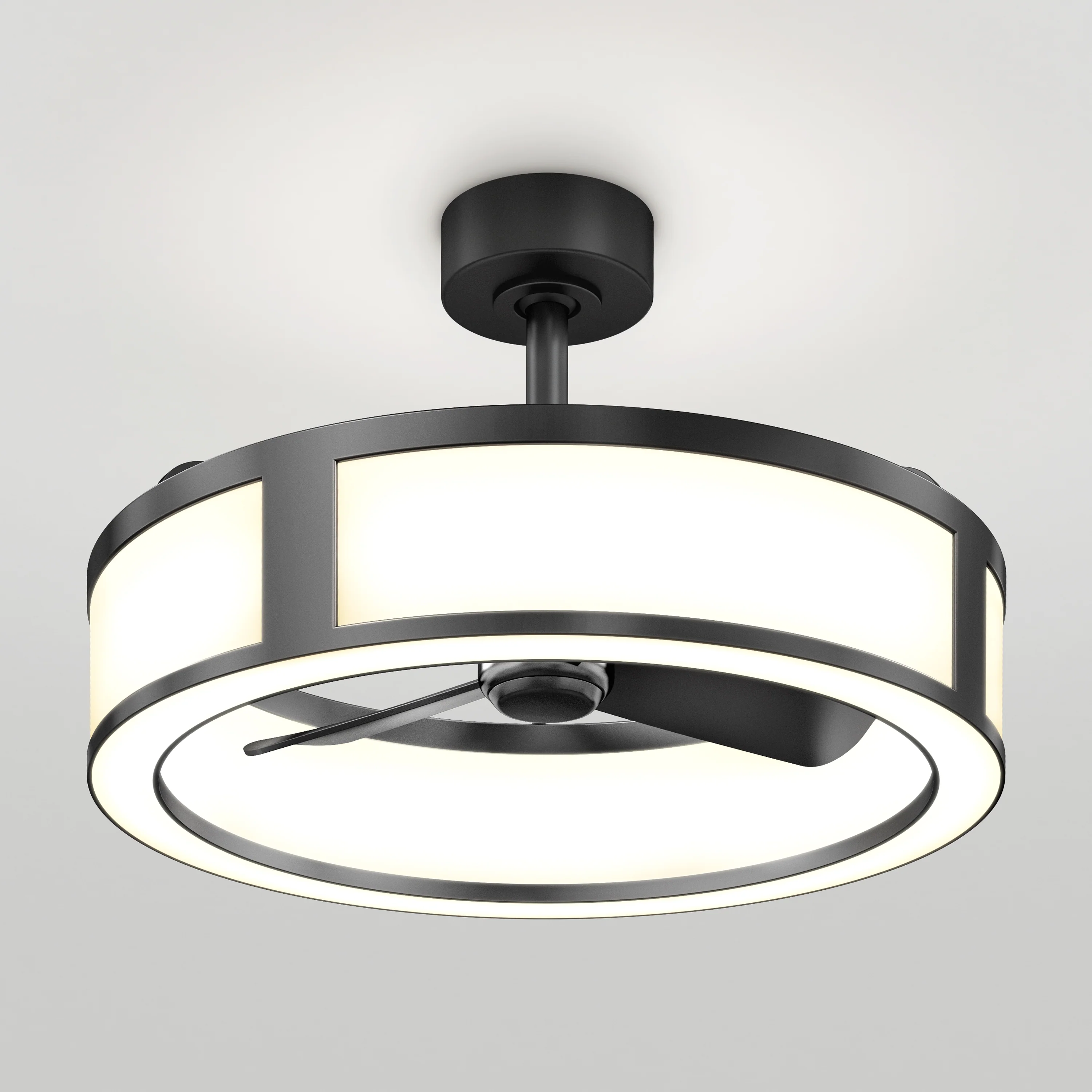 Huxley 23 in. (59 cm) LED modern fandelier ceiling fan with light