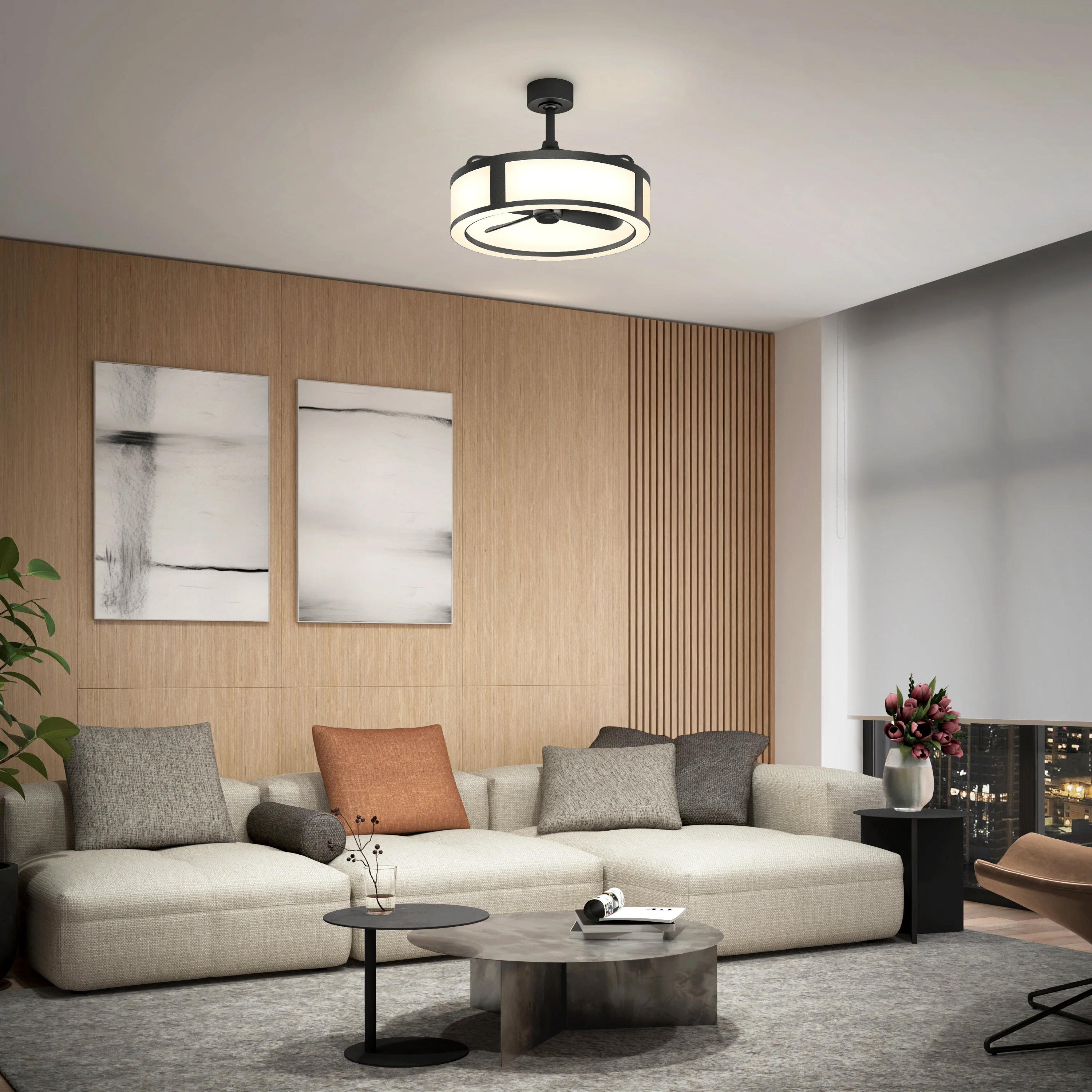 Huxley 23 in. (59 cm) LED modern fandelier ceiling fan with light - Image 10