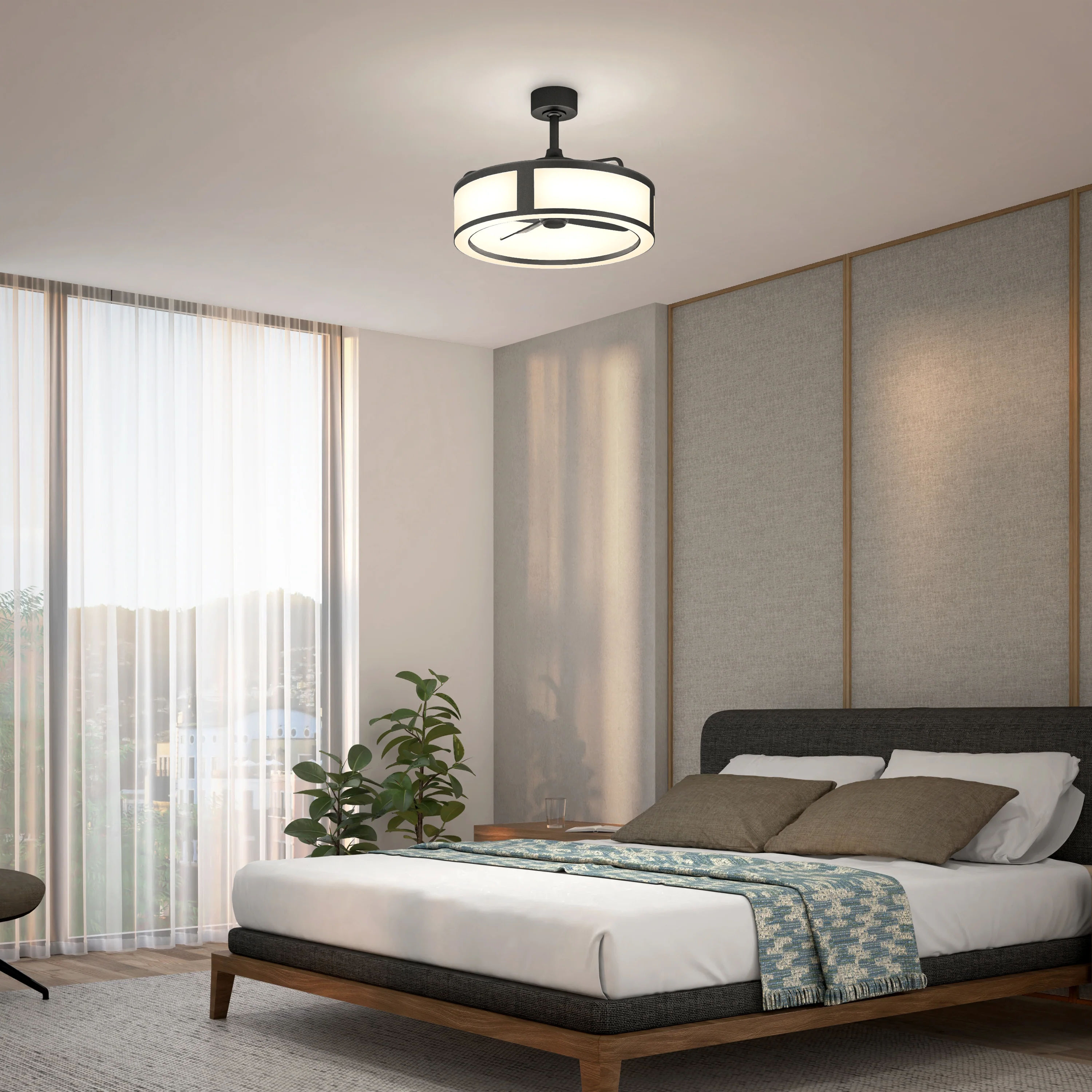 Huxley 23 in. (59 cm) LED modern fandelier ceiling fan with light - Image 2