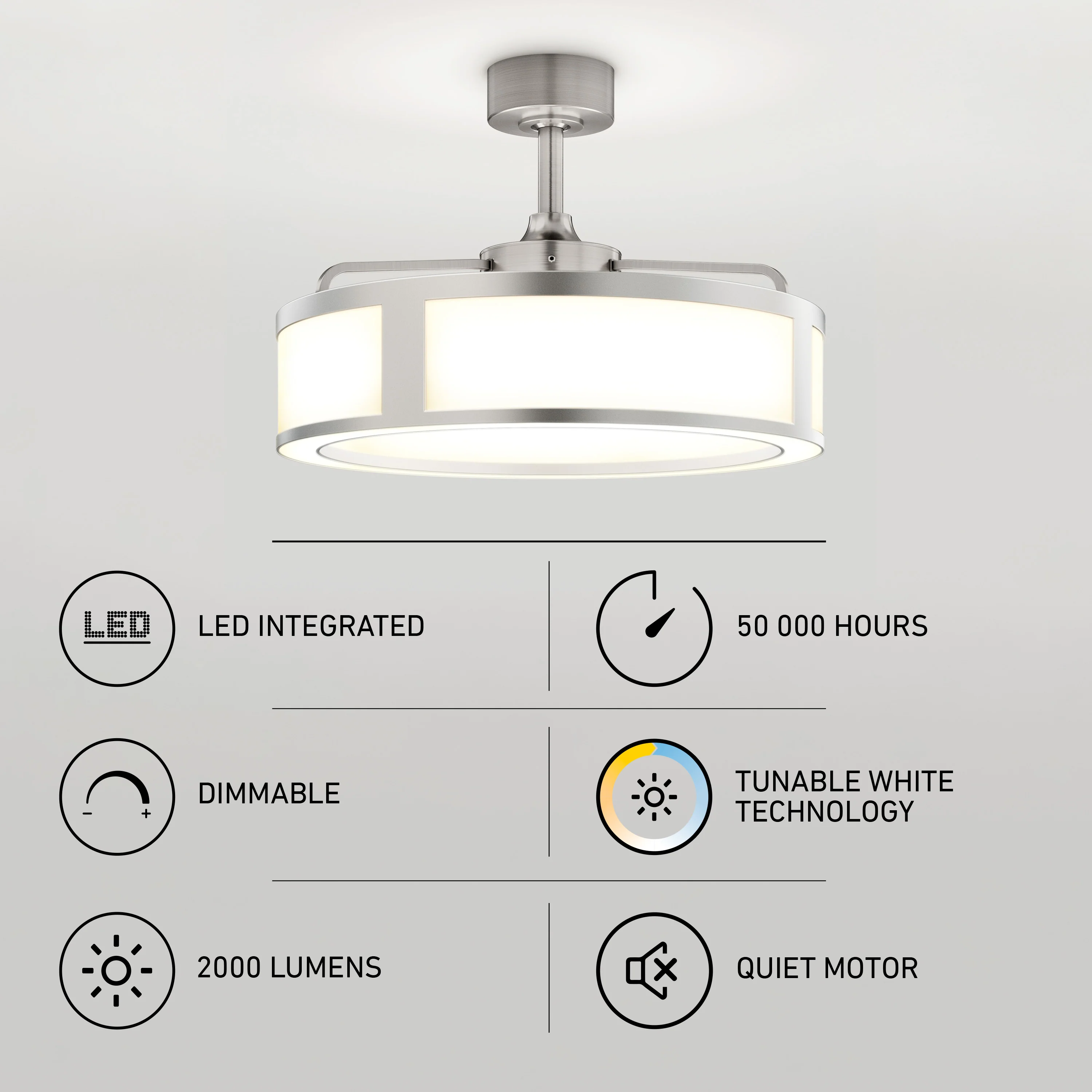 Huxley 23 in. (59 cm) LED modern fandelier ceiling fan with light - Image 21