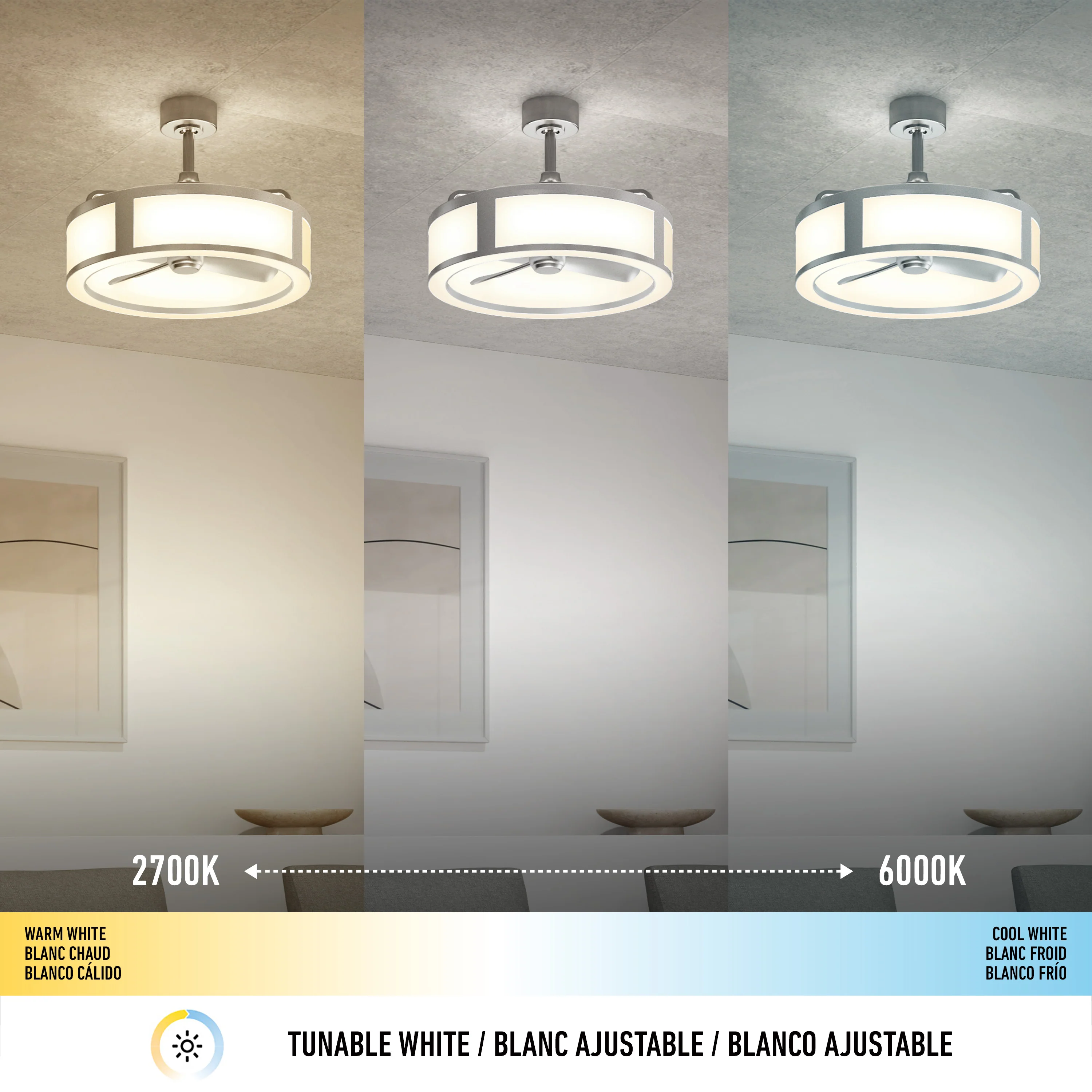Huxley 23 in. (59 cm) LED modern fandelier ceiling fan with light - Image 22