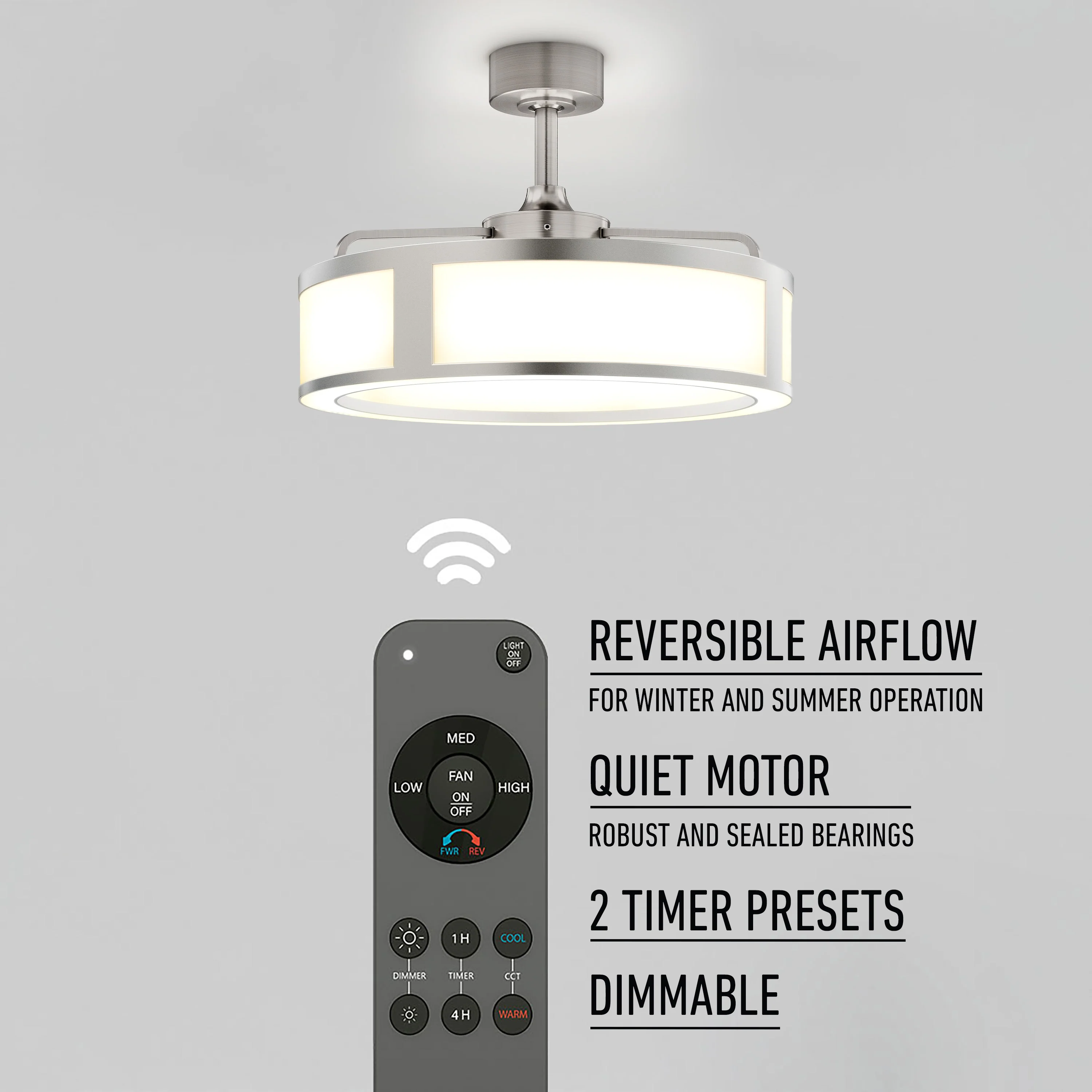 Huxley 23 in. (59 cm) LED modern fandelier ceiling fan with light - Image 23