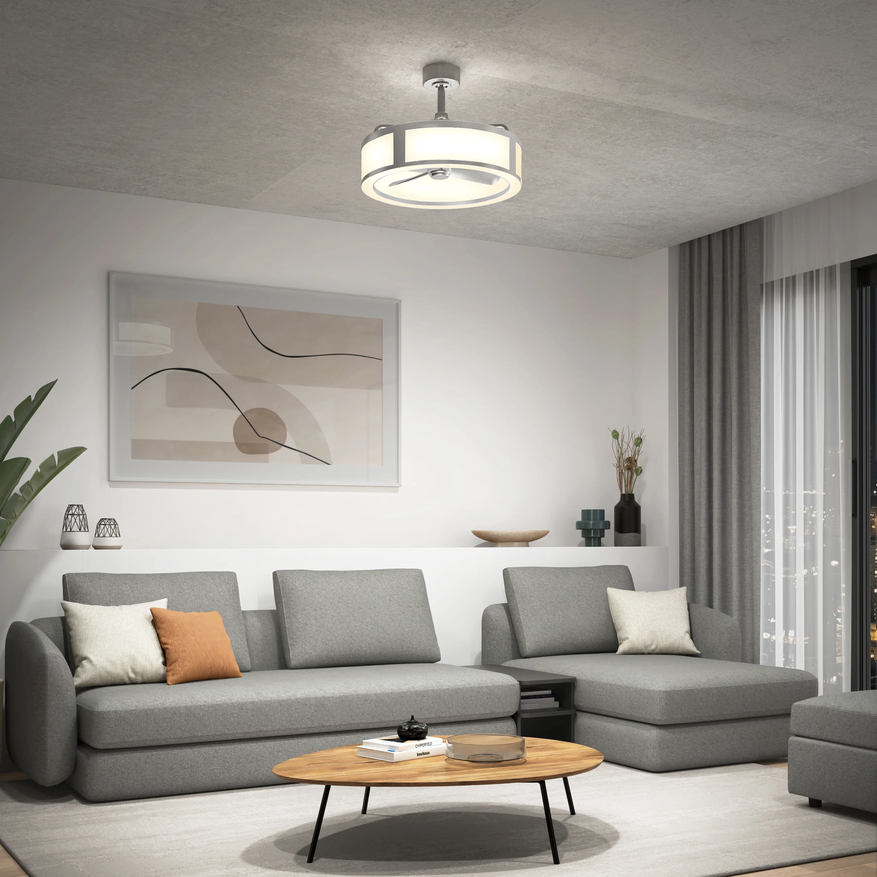 Huxley 23 in. (59 cm) LED modern fandelier ceiling fan with light - Image 24