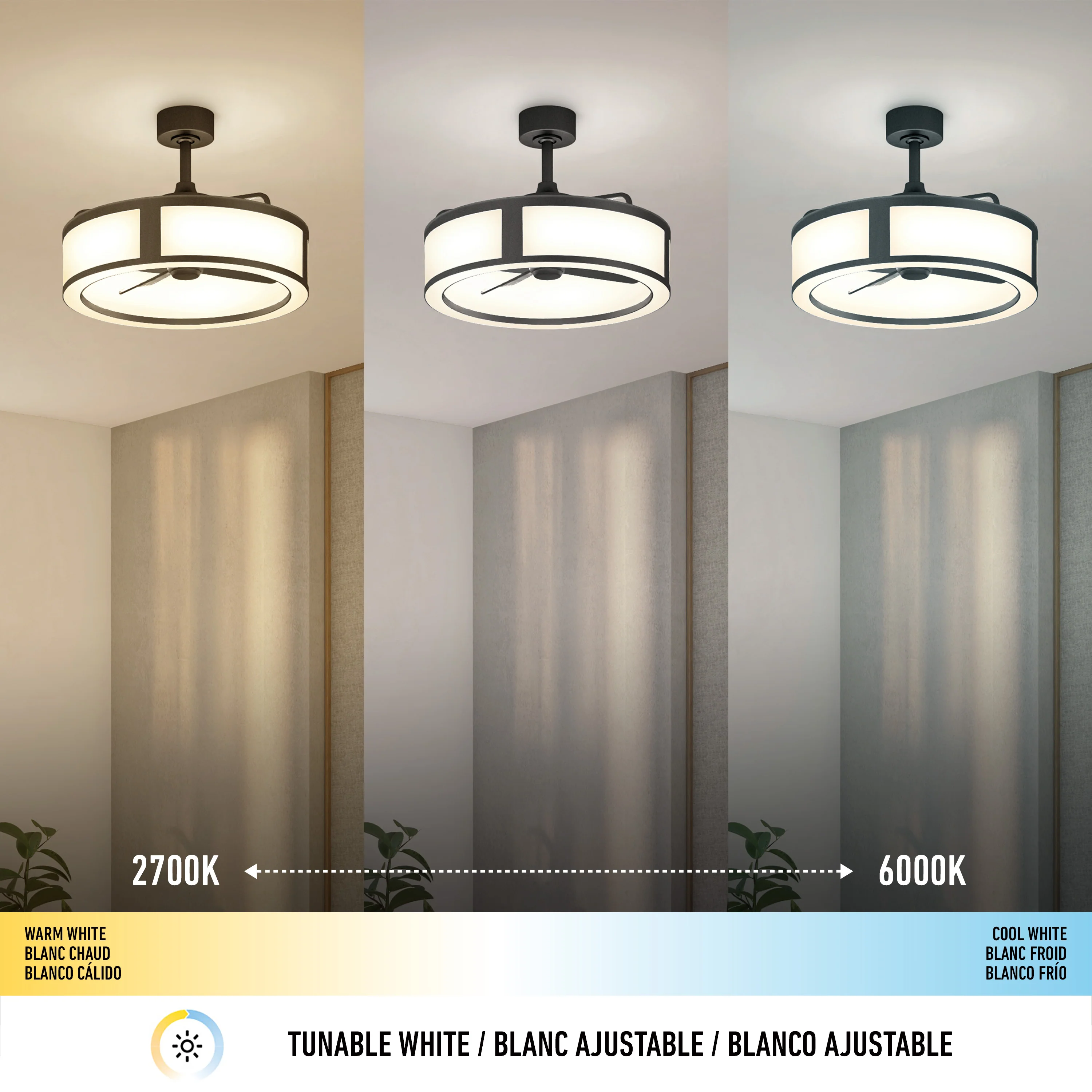 Huxley 23 in. (59 cm) LED modern fandelier ceiling fan with light - Image 8