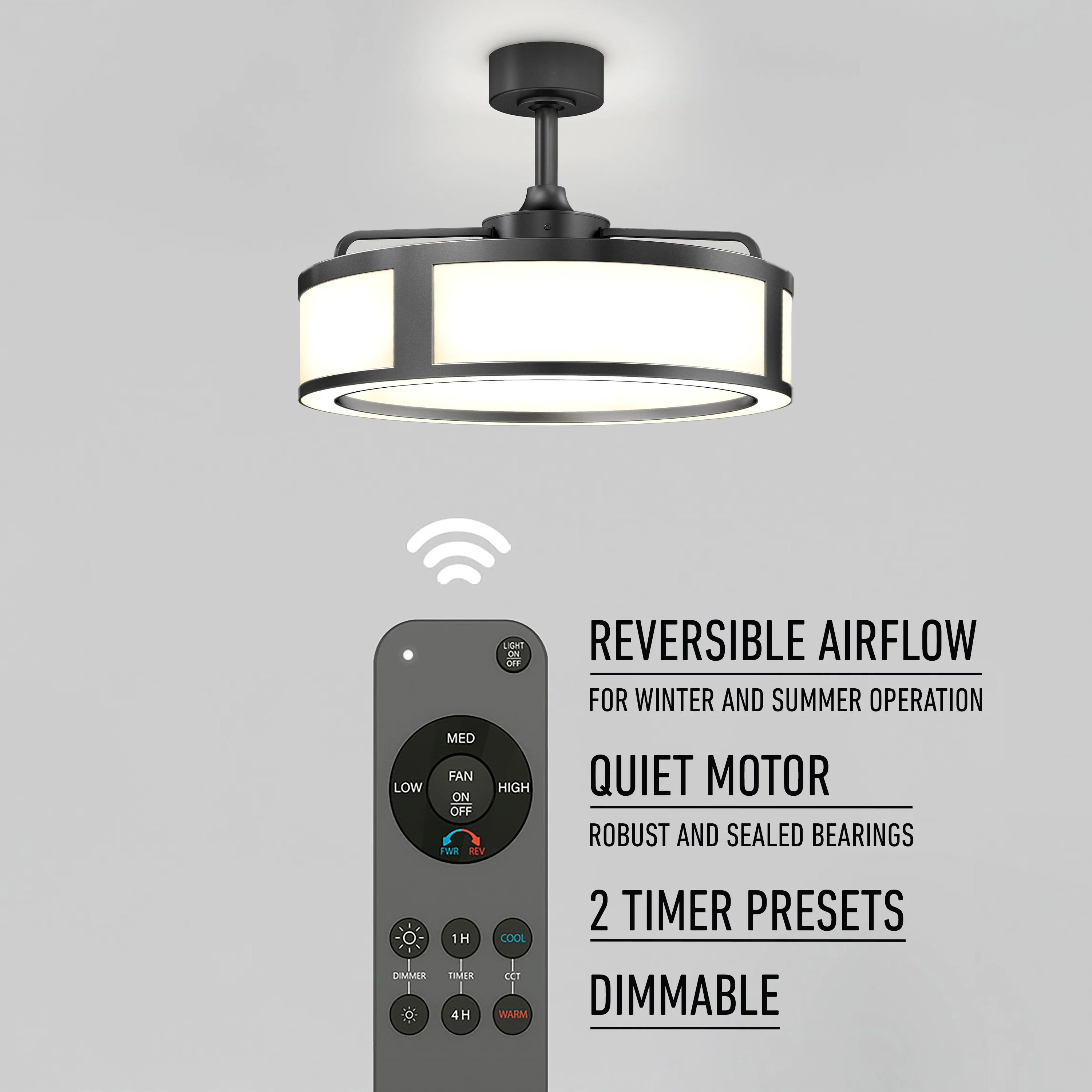 Huxley 23 in. (59 cm) LED modern fandelier ceiling fan with light - Image 9