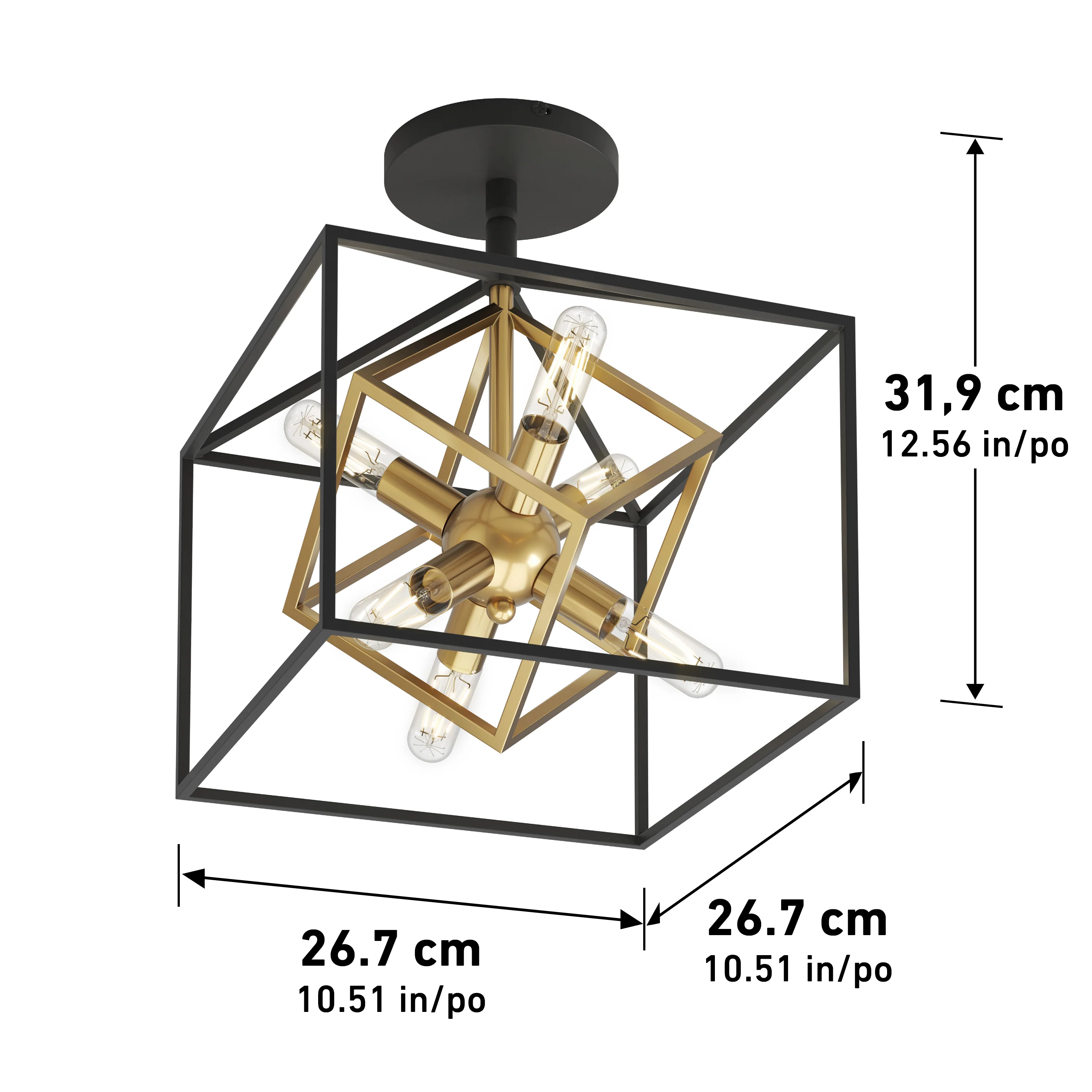 Imperium 6-light 11 in. (27 cm) LED Flush Mount Ceiling Light - Image 9