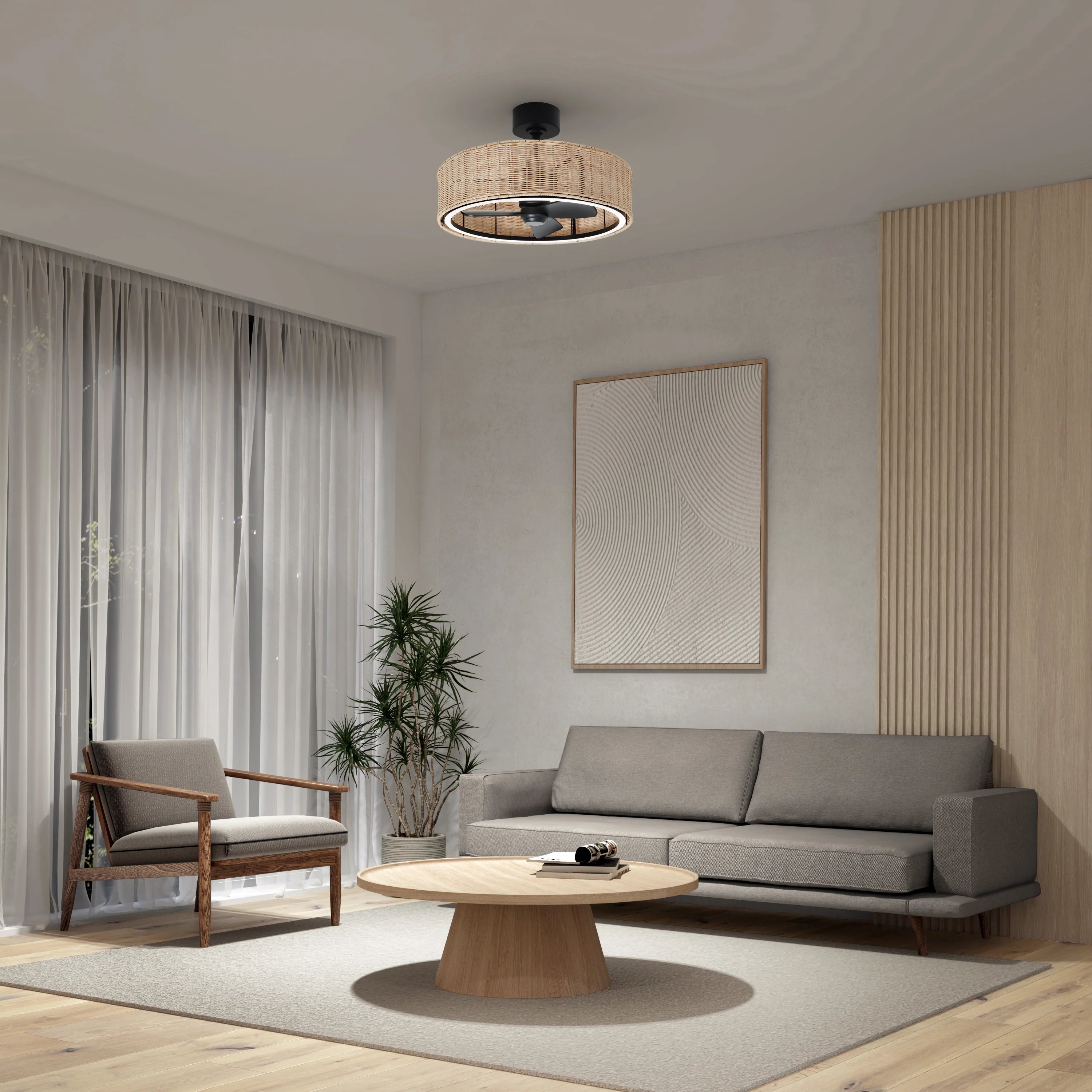 Kalani 24 in. (61 cm) LED modern fandelier ceiling fan with light - includes remote - Image 12
