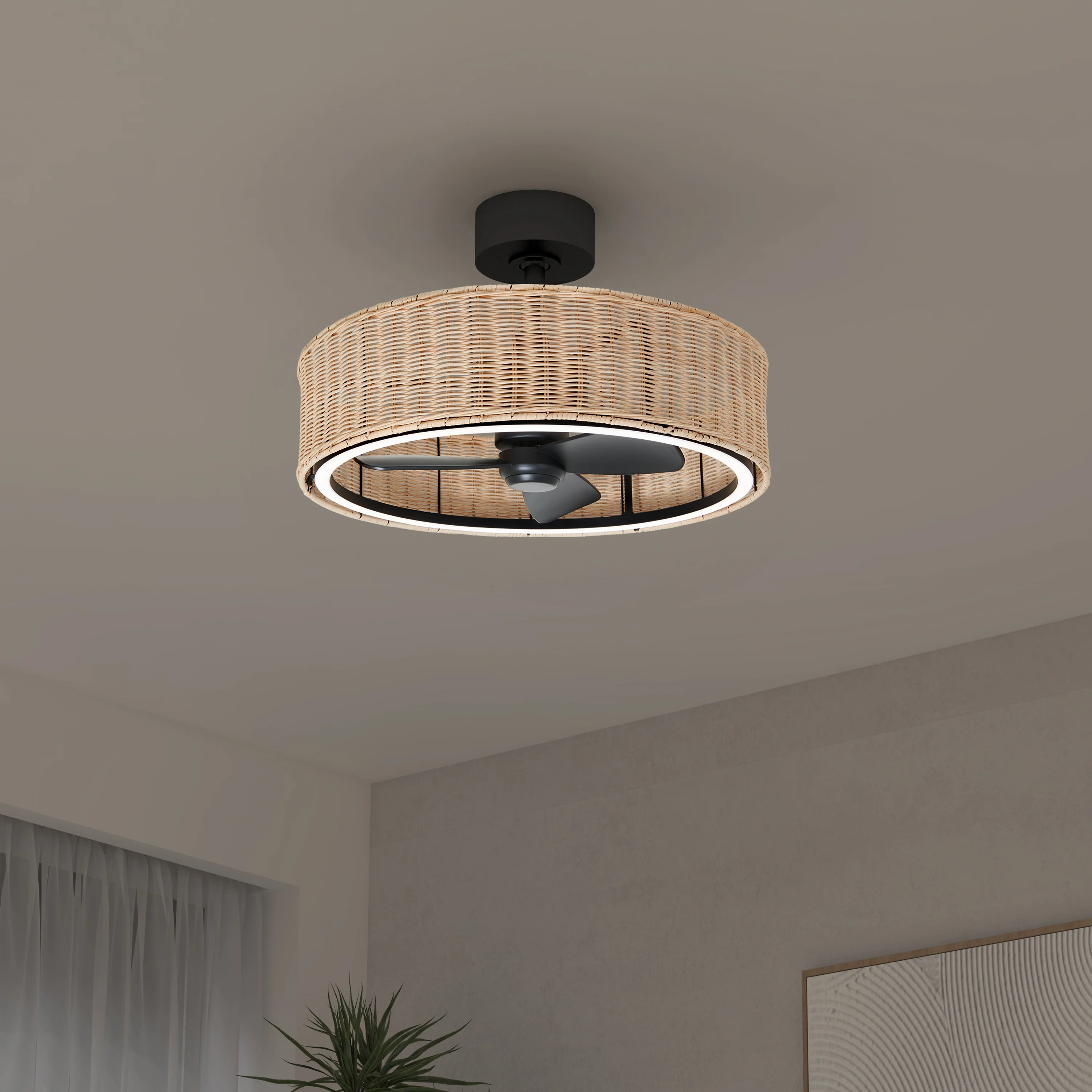 Kalani 24 in. (61 cm) LED modern fandelier ceiling fan with light - includes remote - Image 13