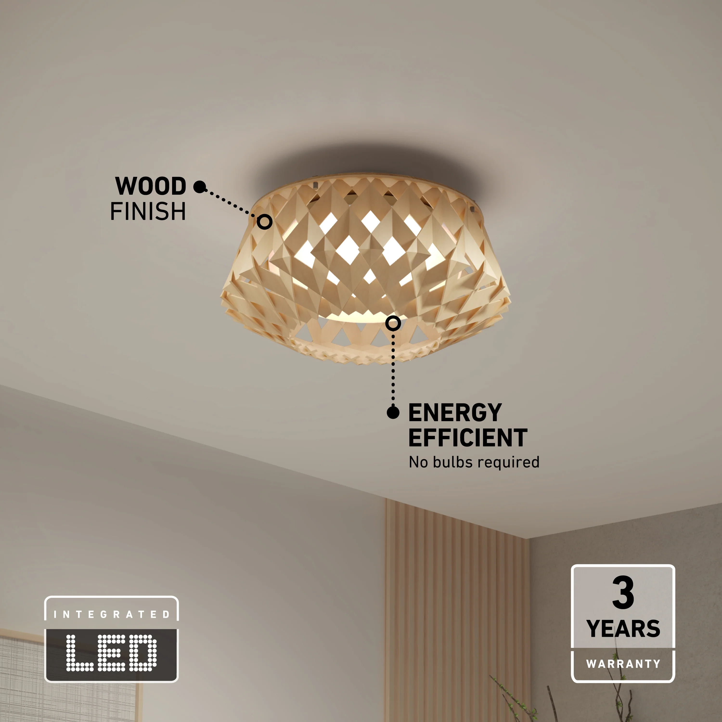 Kiran 14 in. (35 cm) Modern LED Flush Mount Ceiling Light 5 CCT - Image 7