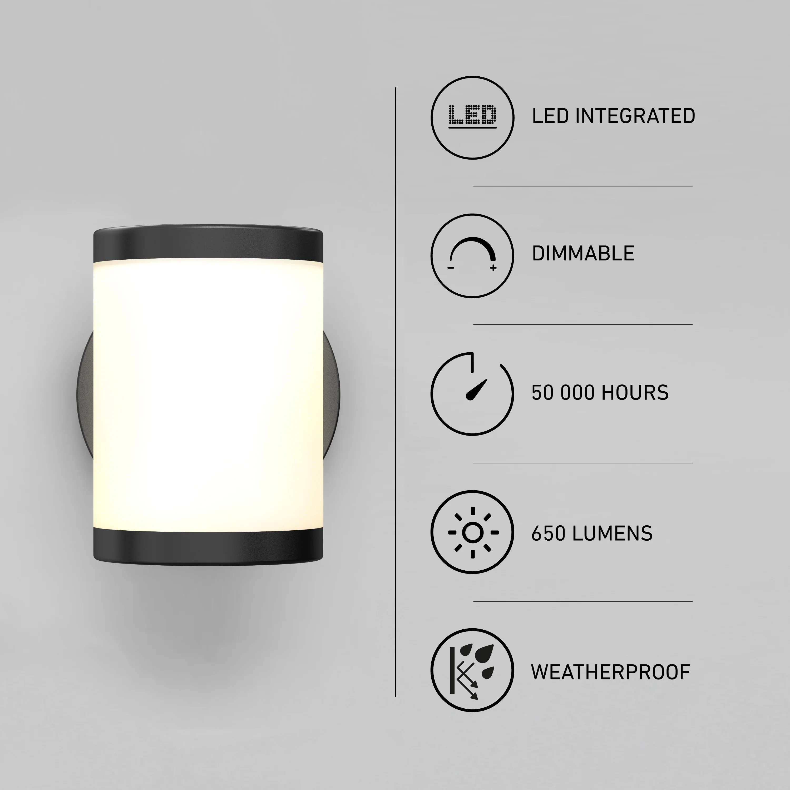 Landon LED Outdoor Wall Light 2-Pack - Image 9