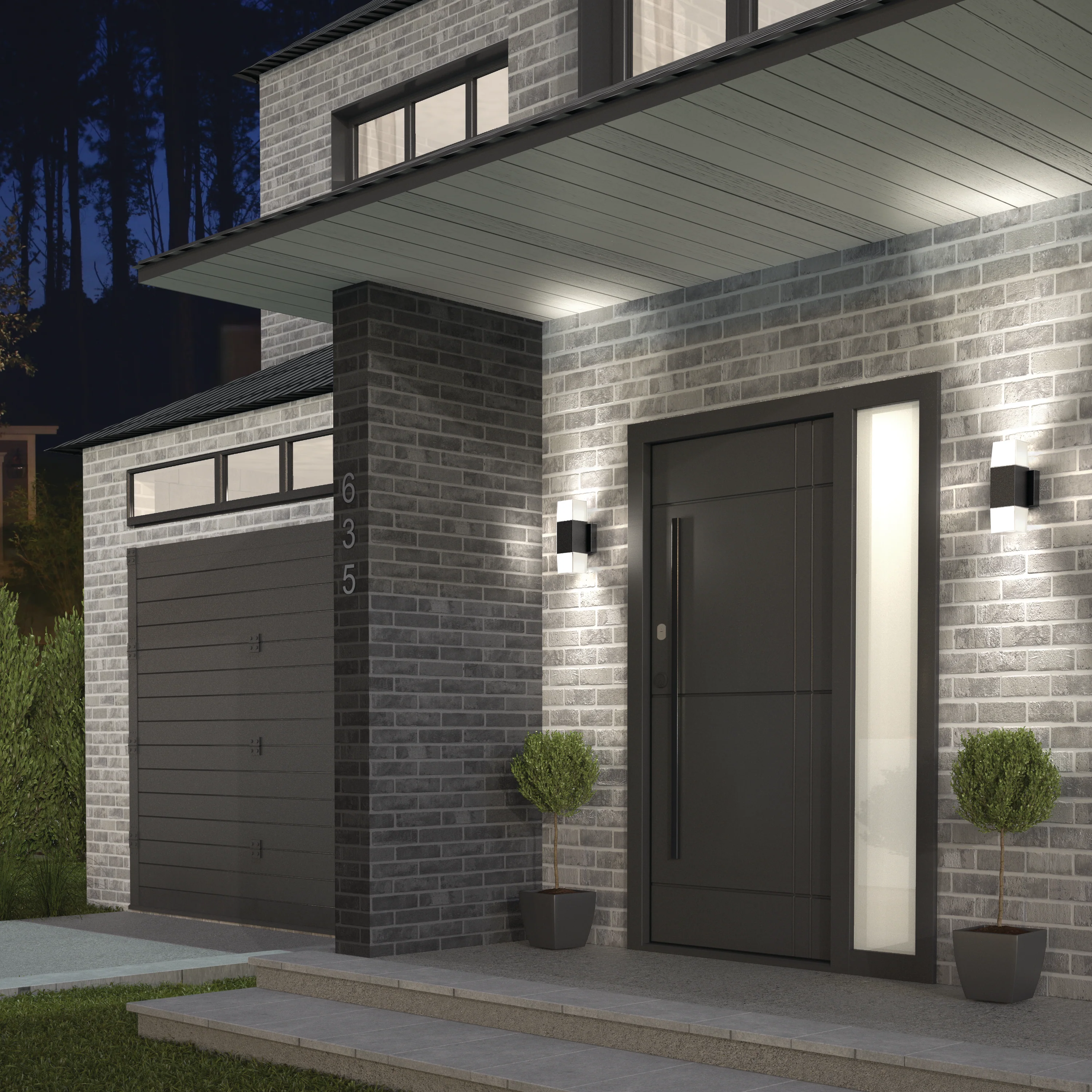 Lennox indoor-outdoor LED wall light 3 CCT - Image 2