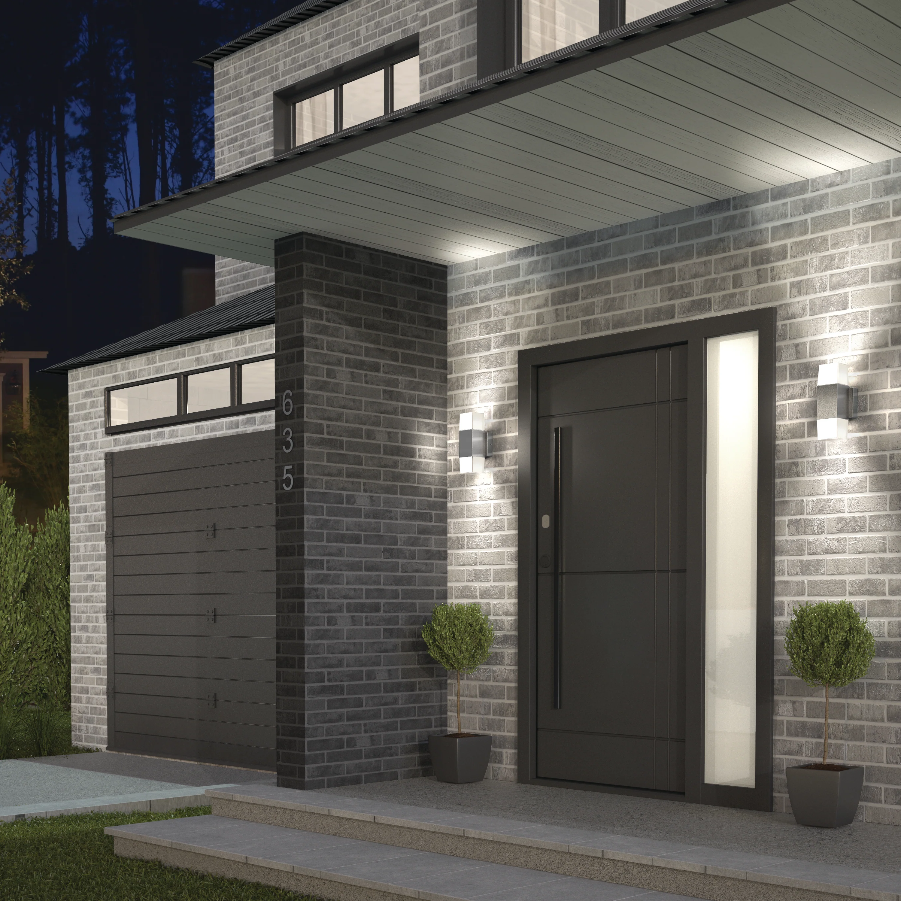 Lennox indoor-outdoor LED wall light 3 CCT - Image 25
