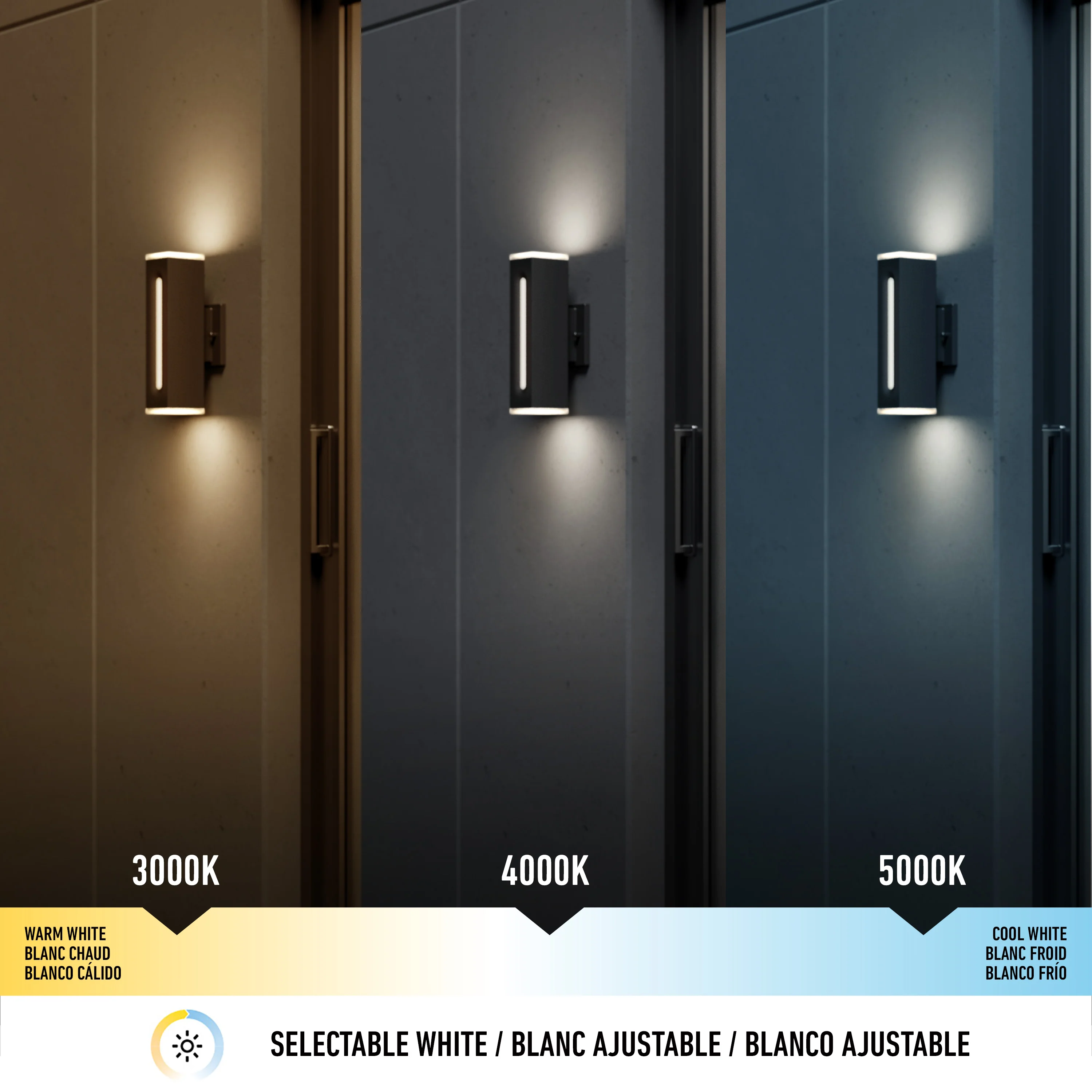 Linea Square LED indoor-outdoor wall light 3 CCT - Image 10