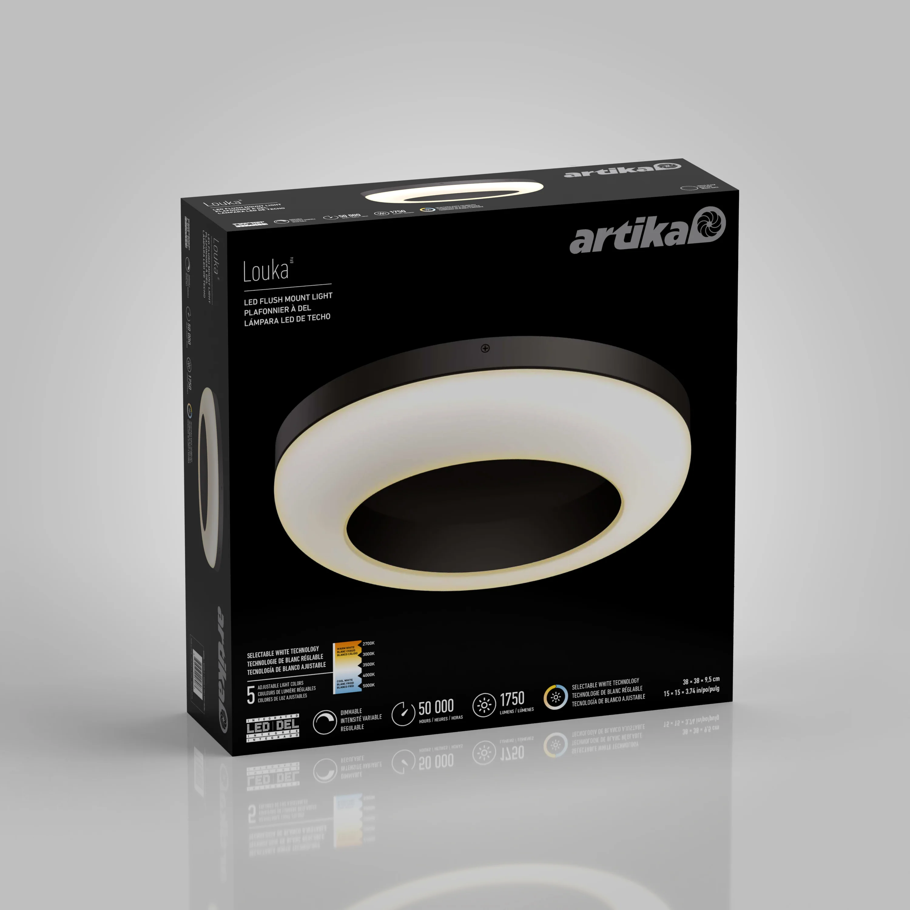 Louka 15 in. (38 cm) Modern LED Flush Mount Ceiling Light 5 CCT - Image 12