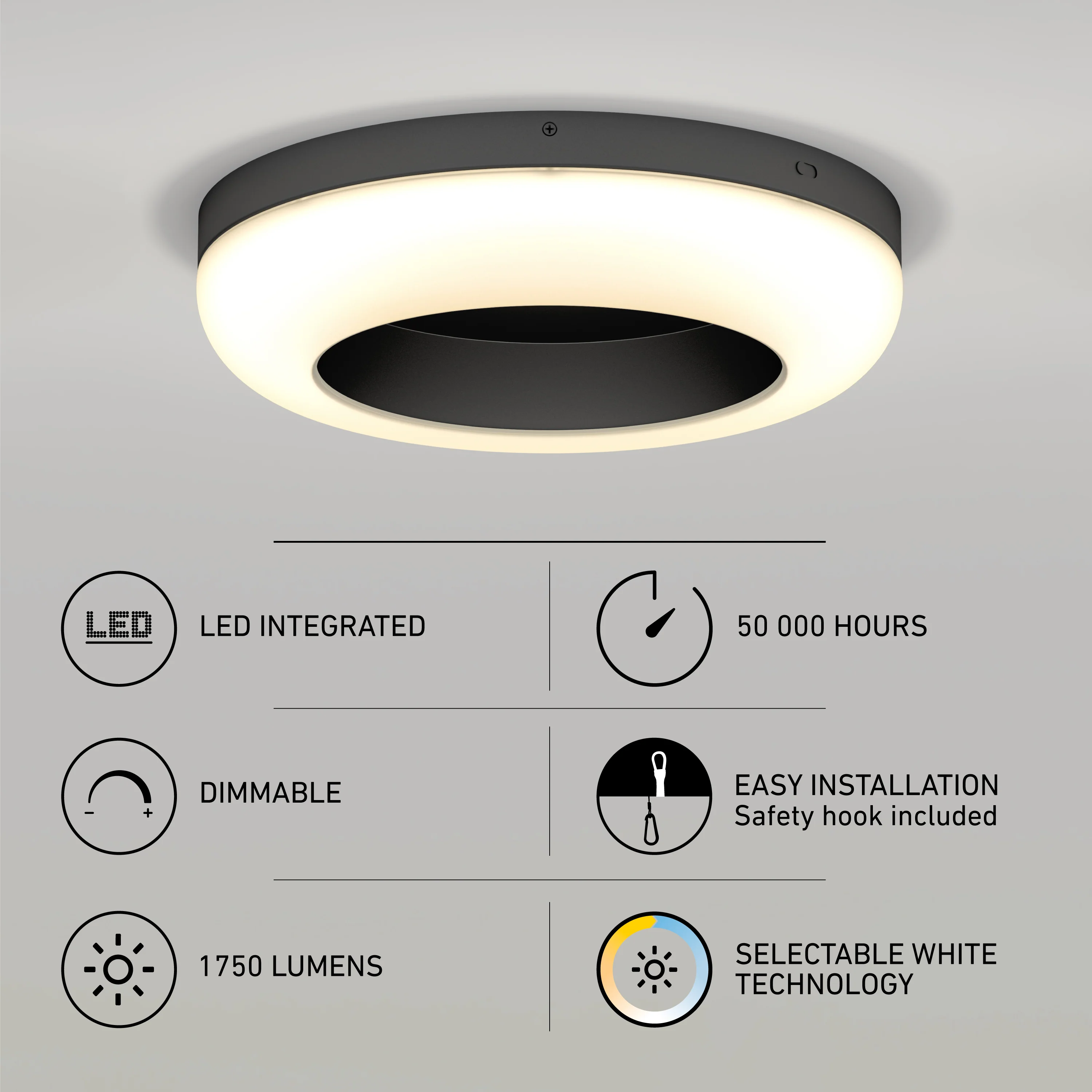 Louka 15 in. (38 cm) Modern LED Flush Mount Ceiling Light 5 CCT - Image 9