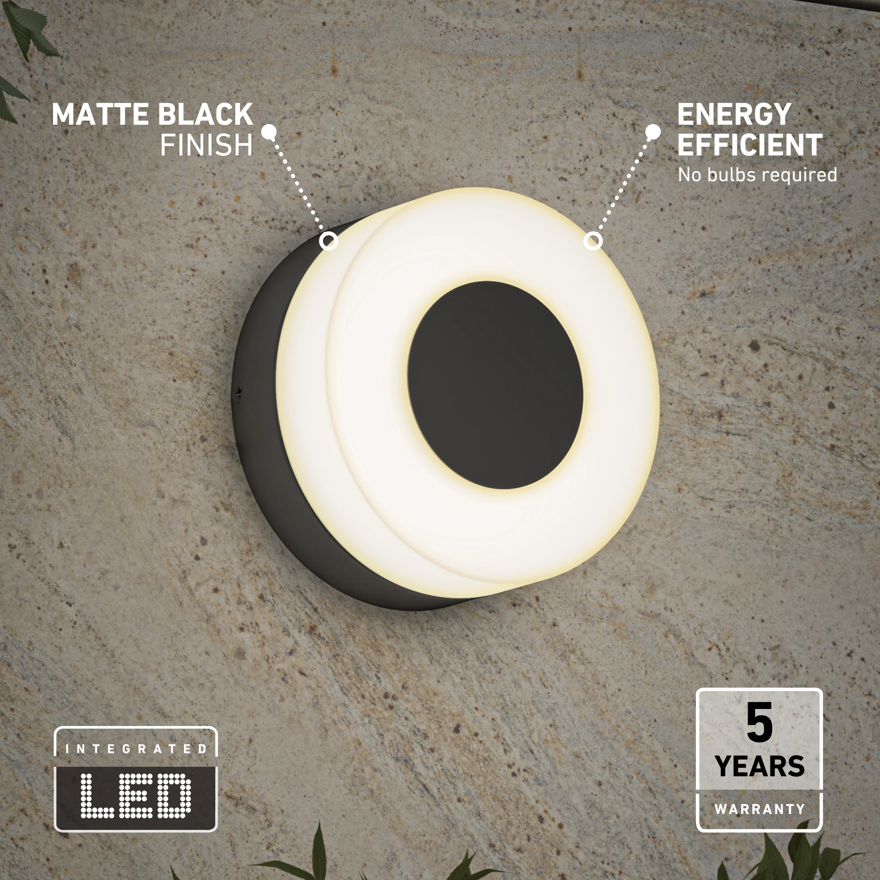 Ludwig modern LED indoor-outdoor wall light 5CCT - Image 8