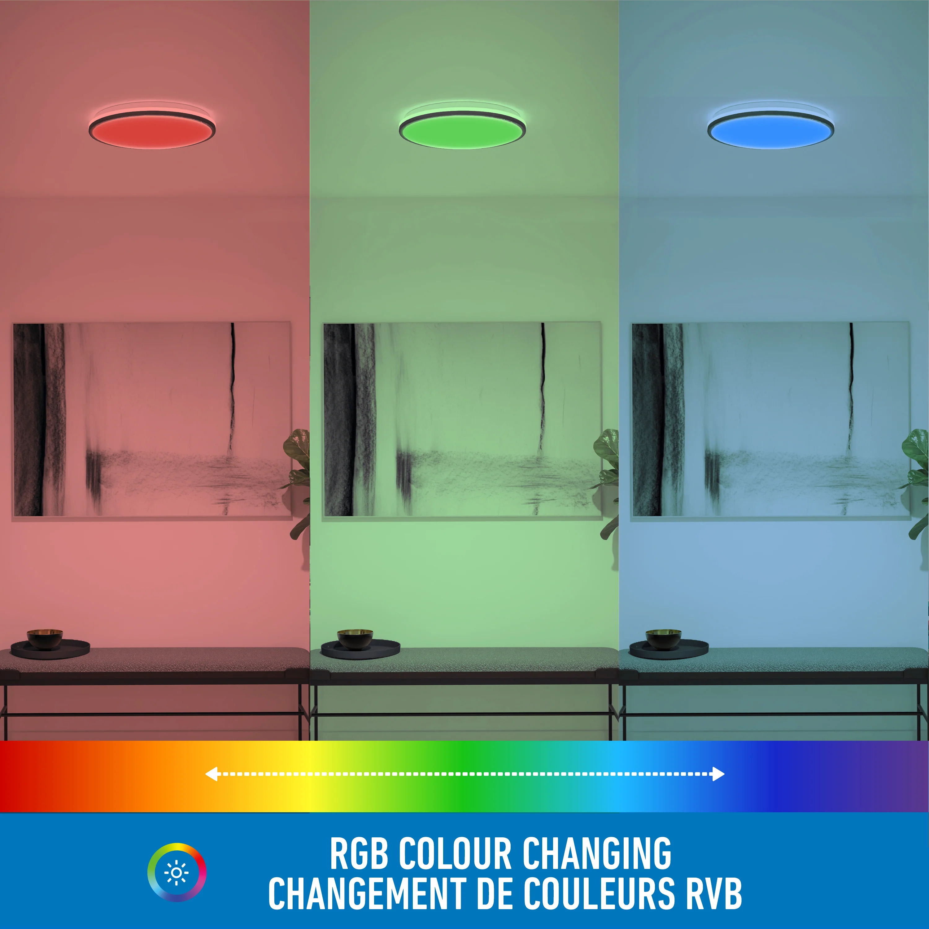 Macy 15 in. (38 cm) Modern LED Flush Mount Ceiling Light RGB - Image 8