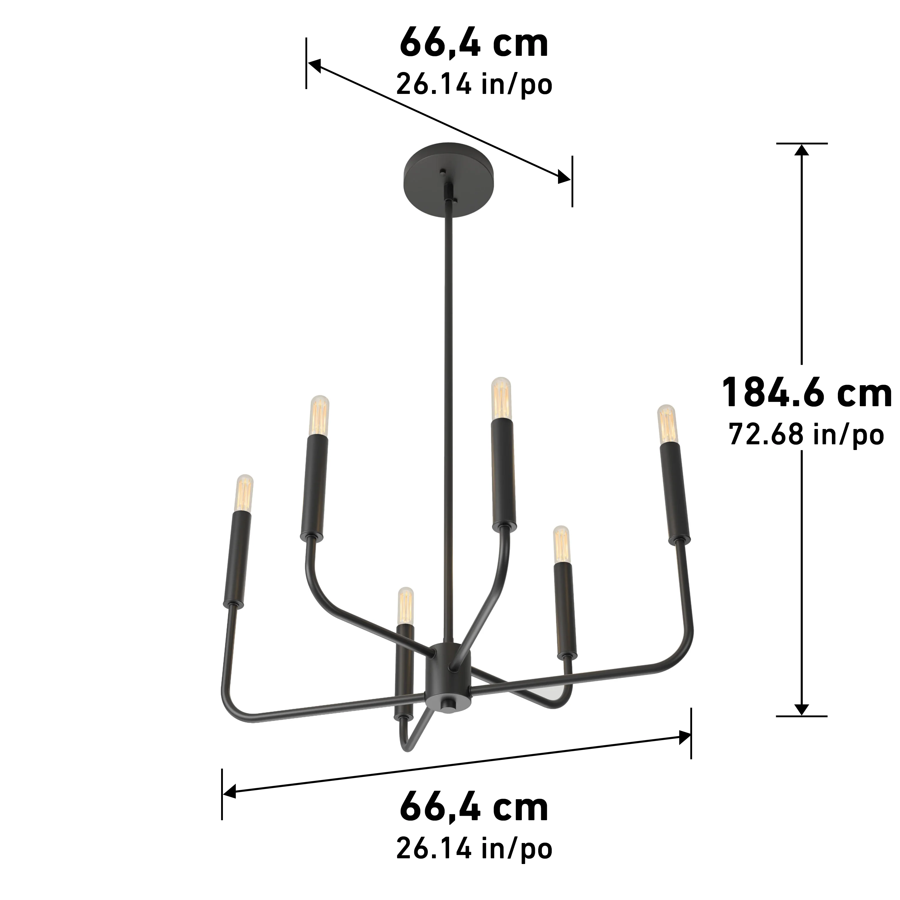 Manchester 6-light pendant - Image 12